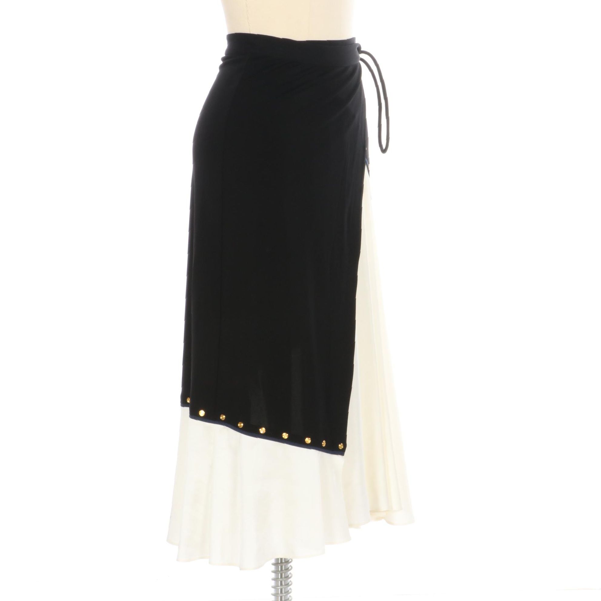 Tory Burch Mixed Material Wrap Skirt