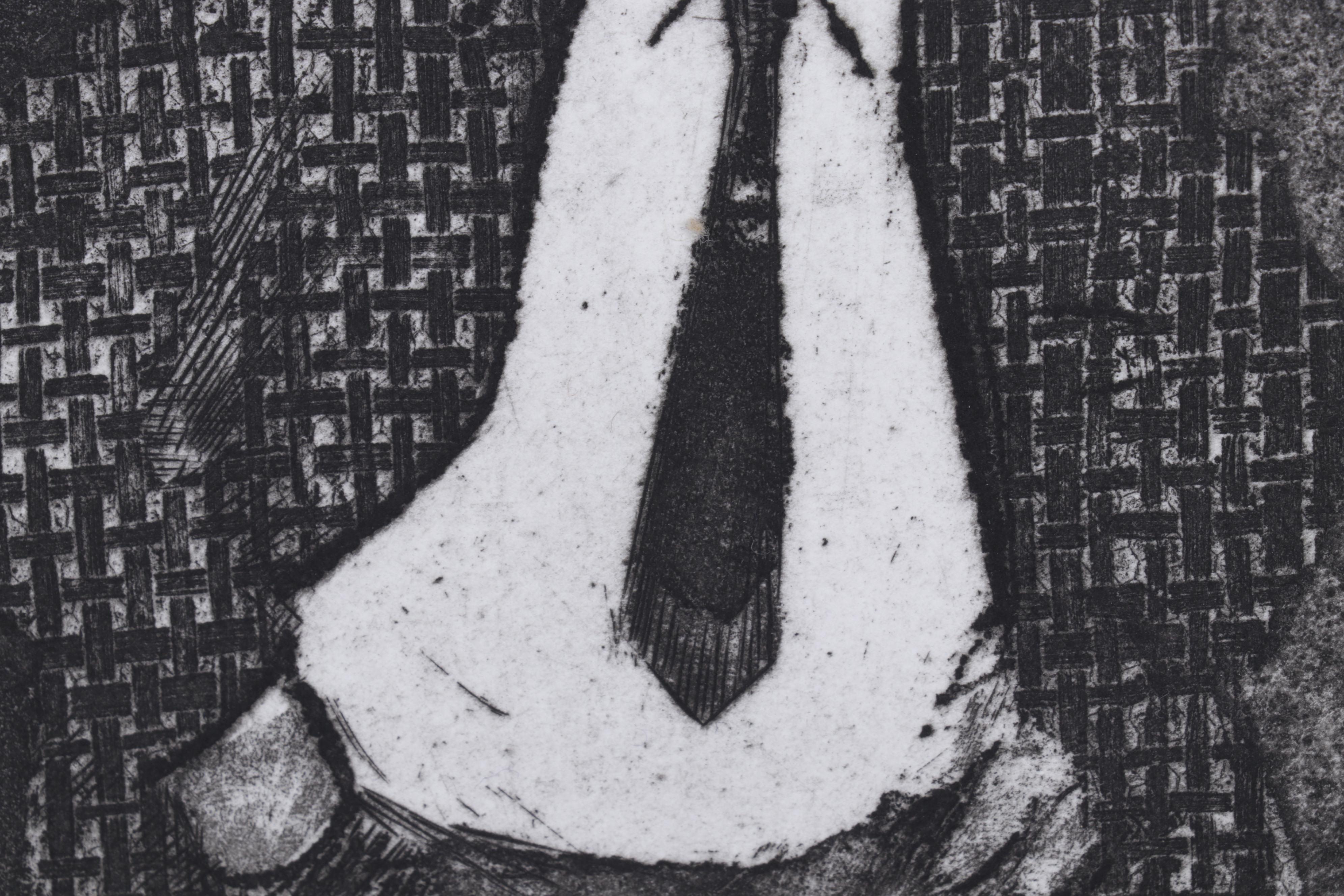 Sidney Chafetz Etching "W. C. Williams," 1970