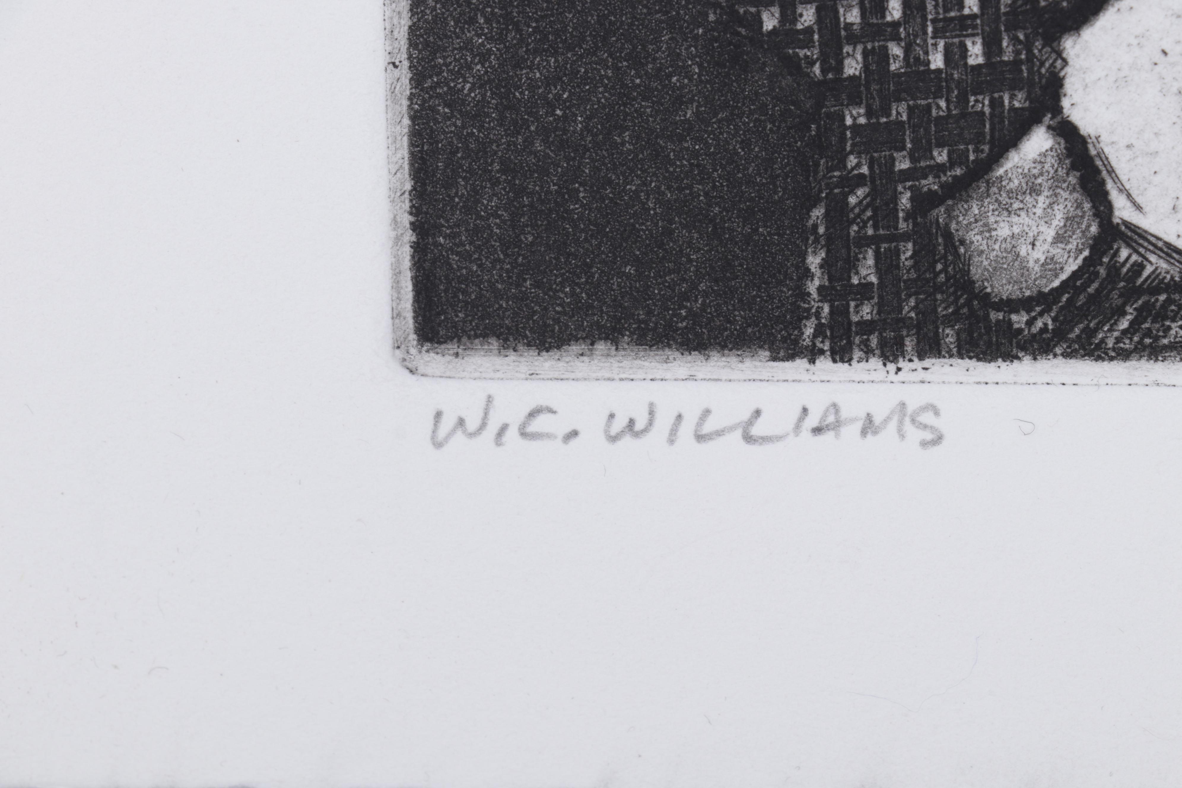 Sidney Chafetz Etching "W. C. Williams," 1970
