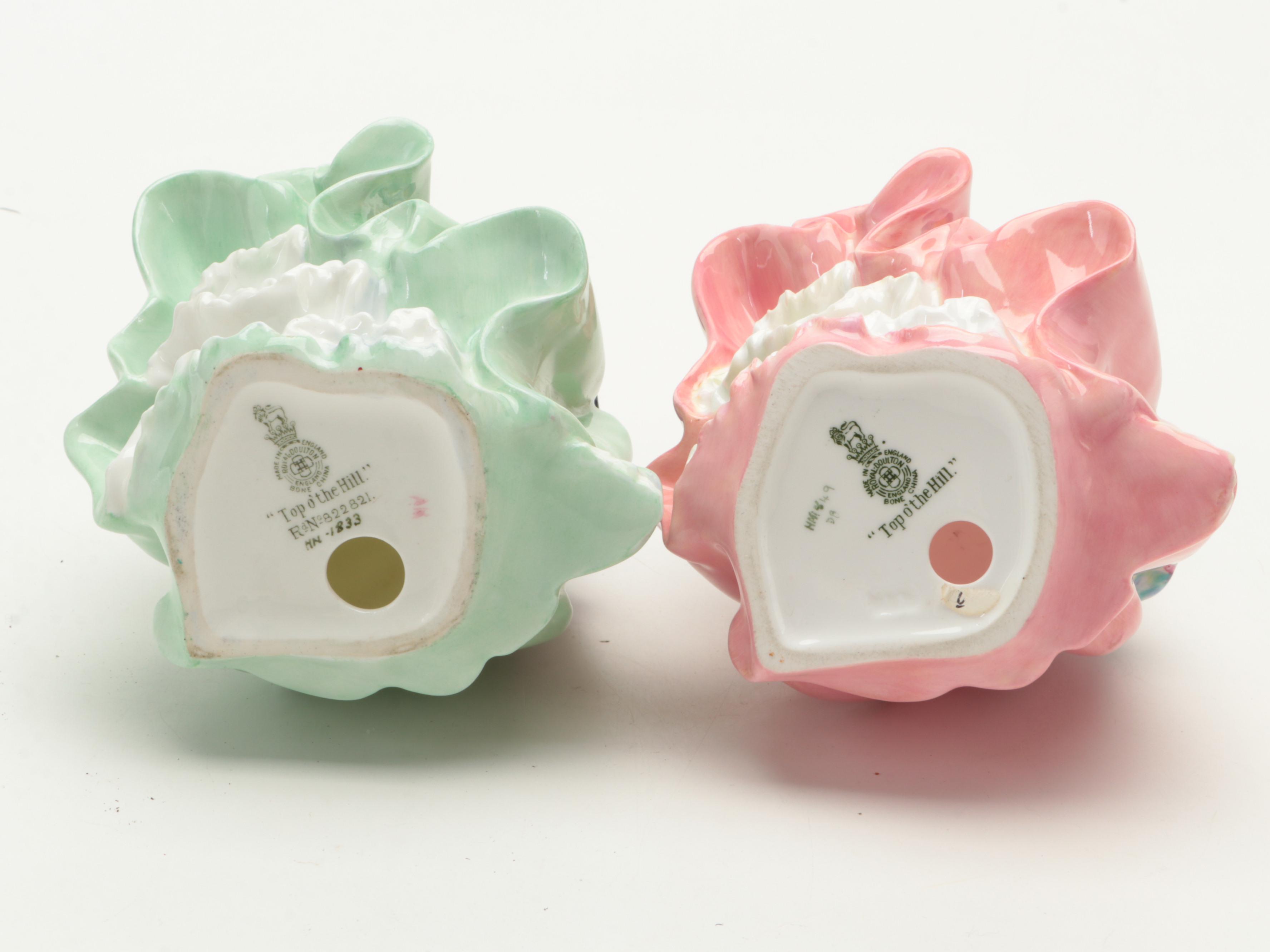 Royal Doulton Bone China Lady Figurines Including "Autumn Breeze" and Others