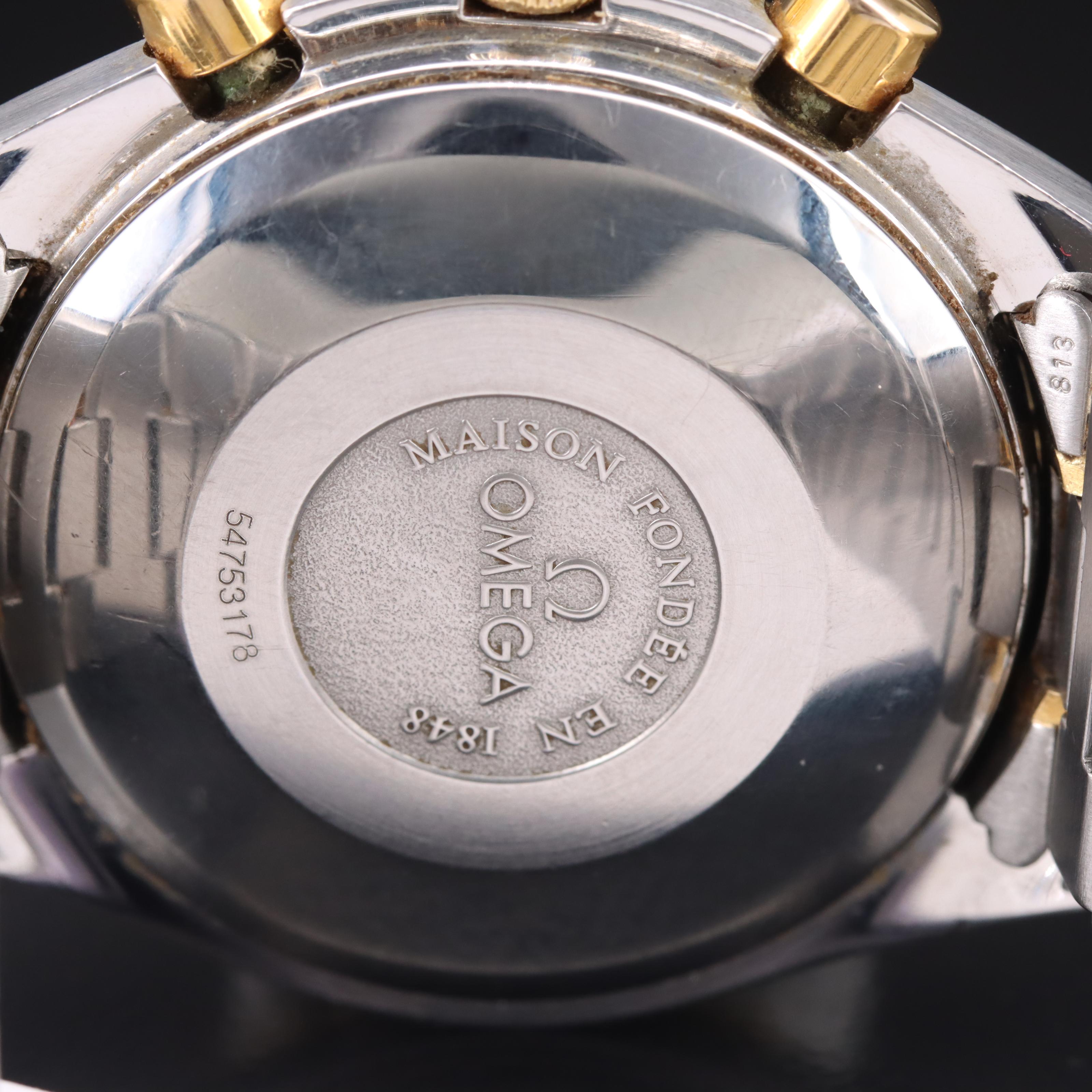 Omega Speedmaster Triple Calendar 18k Gold and Steel Automatic Watch