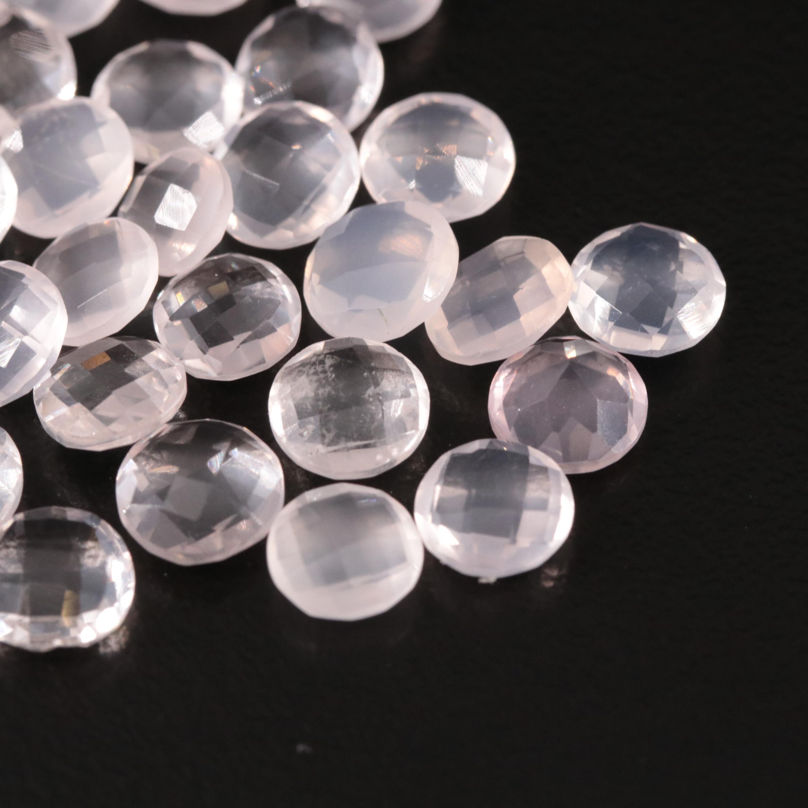 Loose 17.00 CTW Rose Quartz Lot