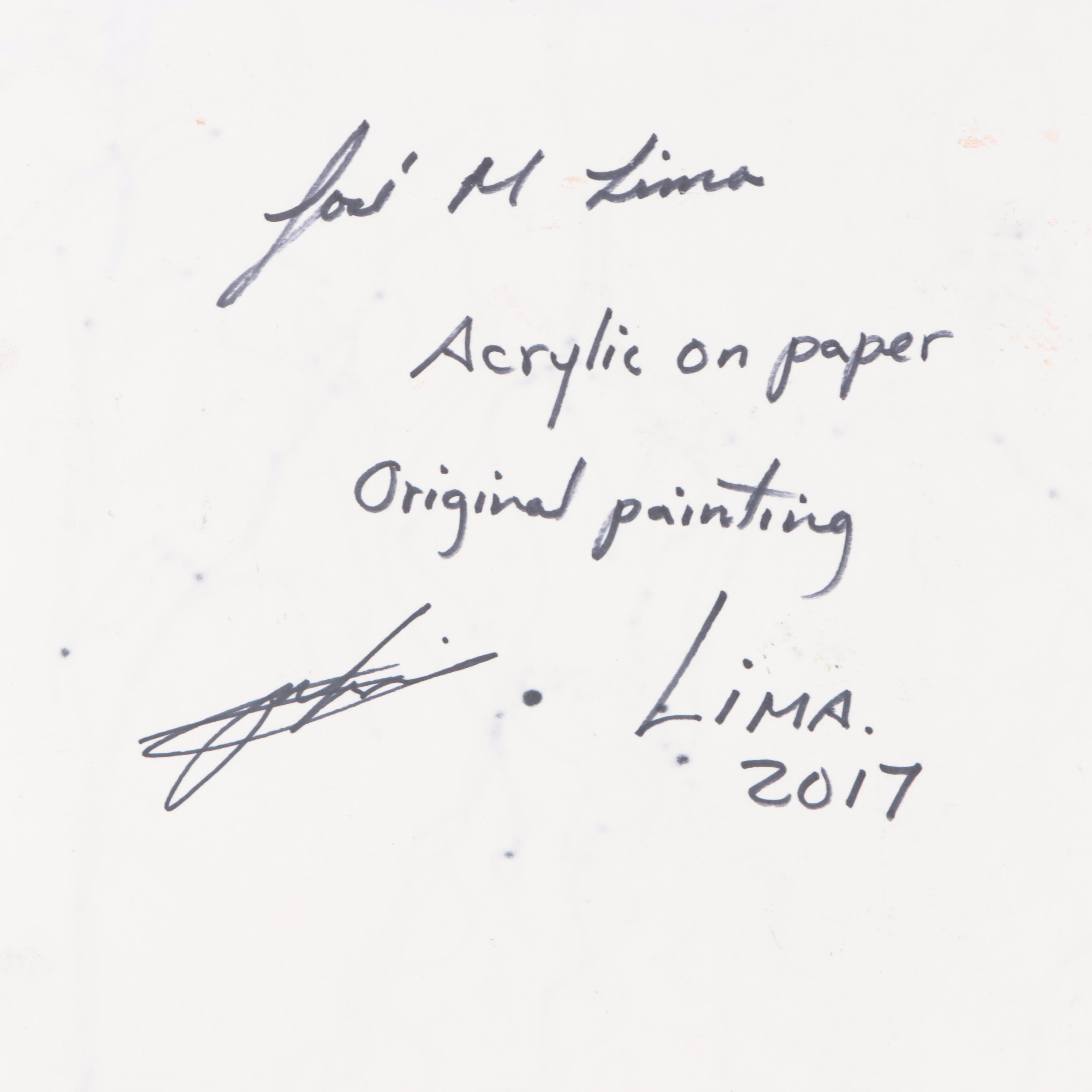 José M. Lima Mixed Media Portrait, 2017