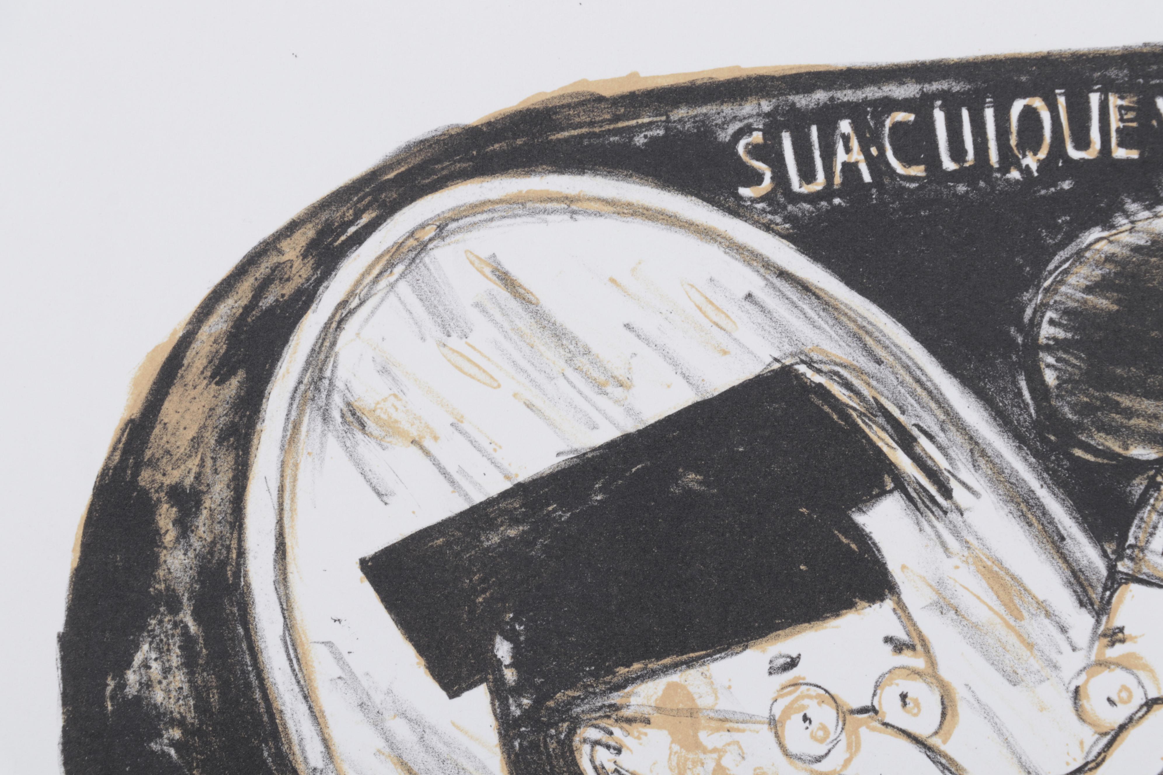 Sidney Chafetz Color Lithograph "Mirror Image," 1996