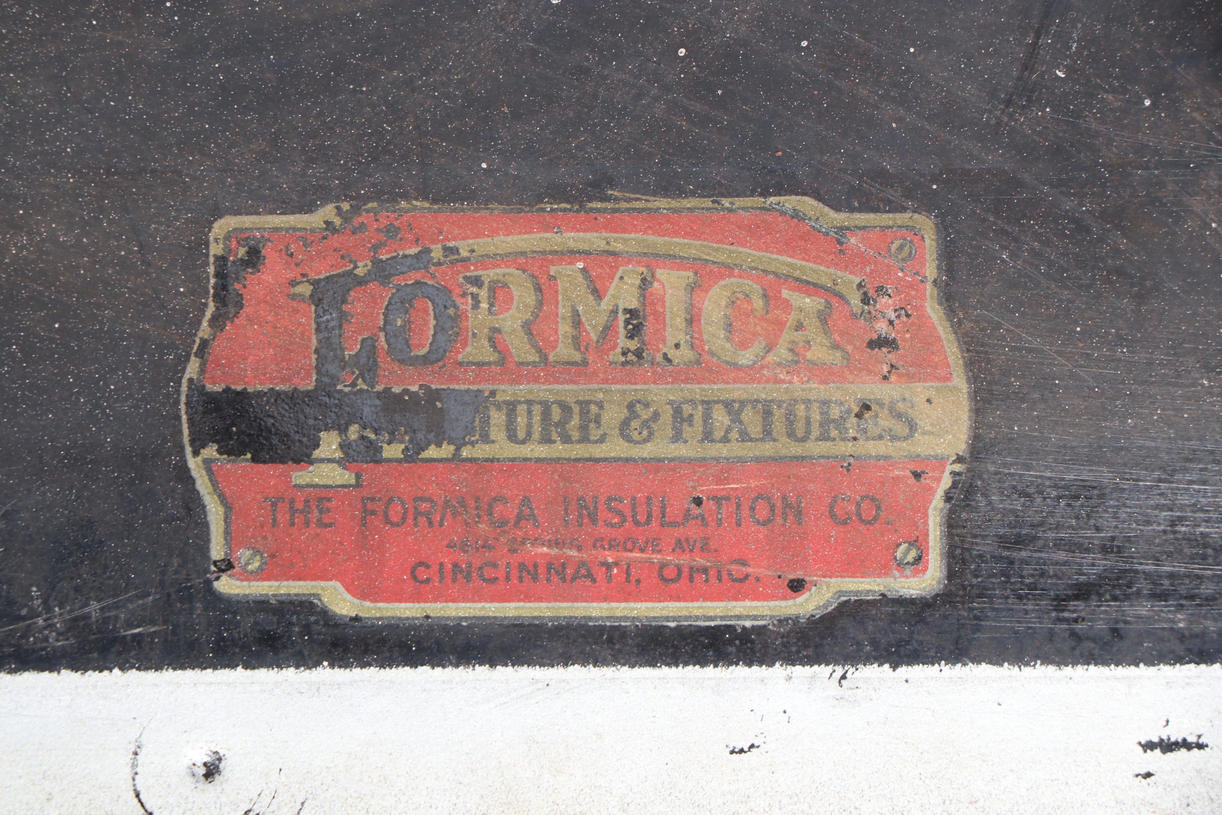 Art Deco Formica Top Iron Hall Table, 1940s