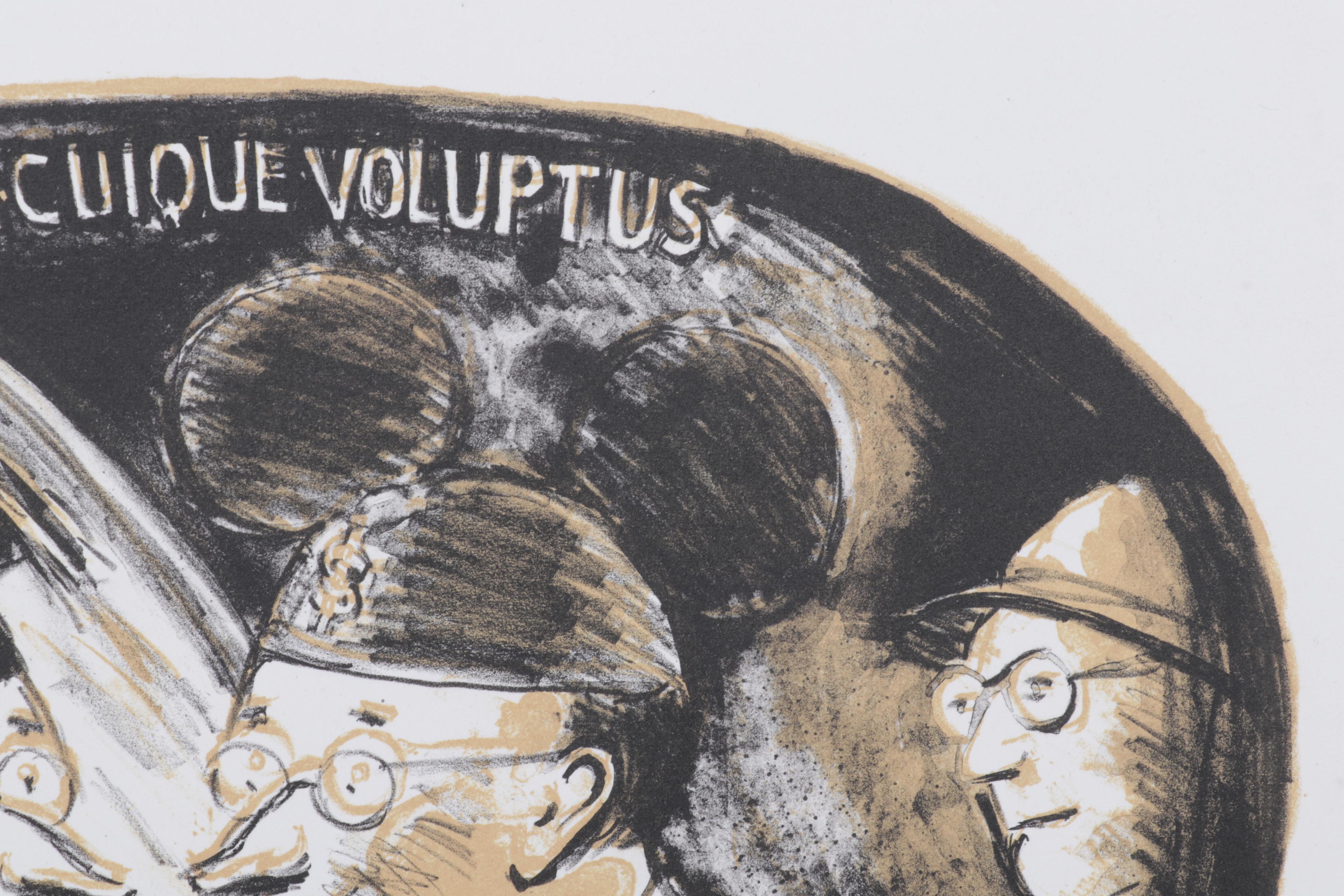 Sidney Chafetz Color Lithograph "Mirror Image," 1996