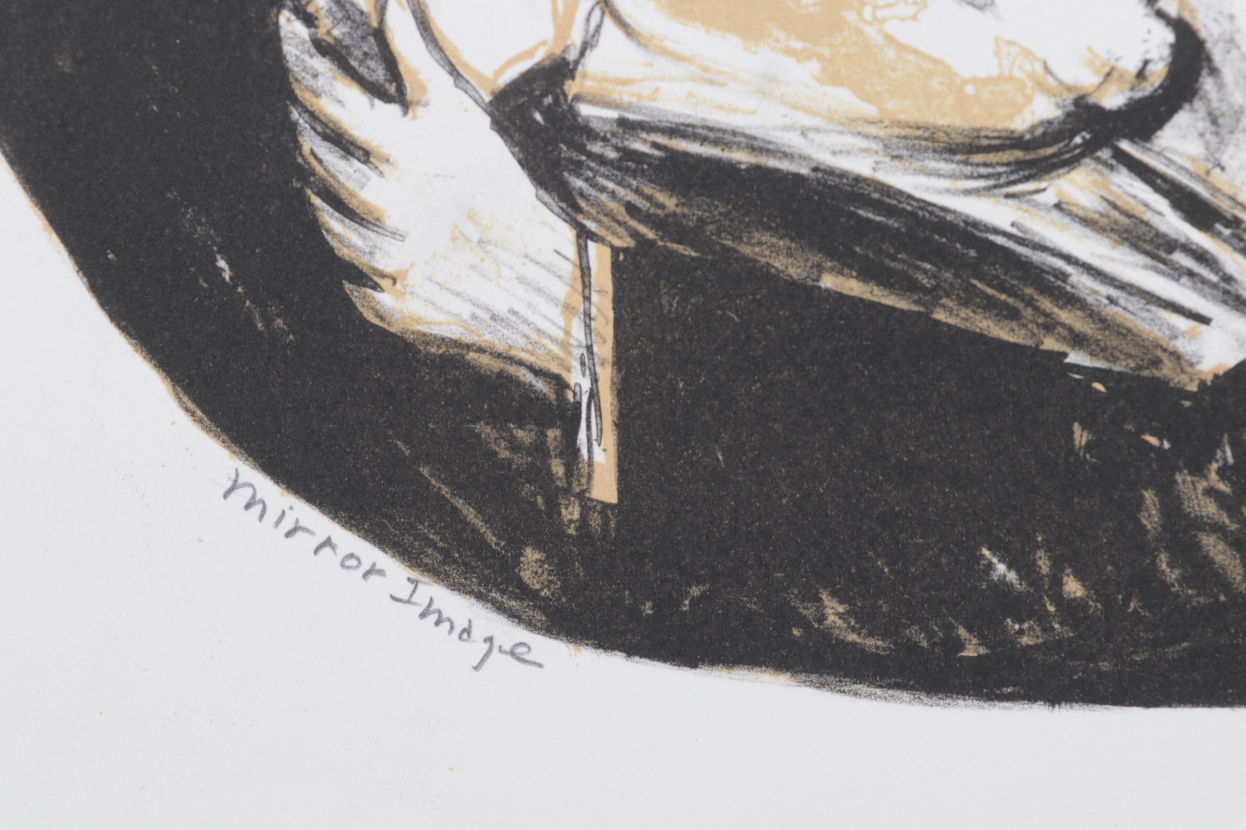 Sidney Chafetz Color Lithograph "Mirror Image," 1996