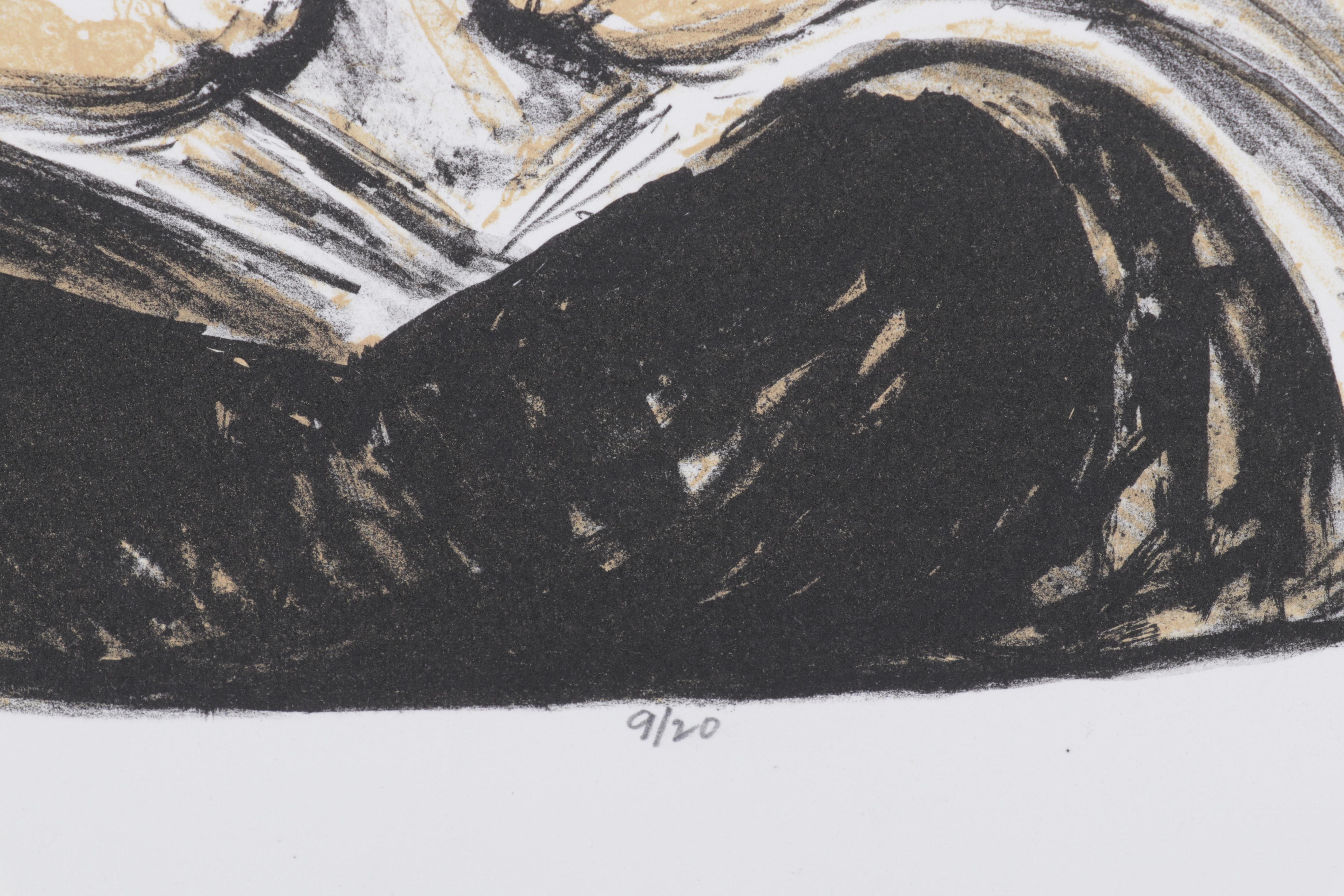 Sidney Chafetz Color Lithograph "Mirror Image," 1996