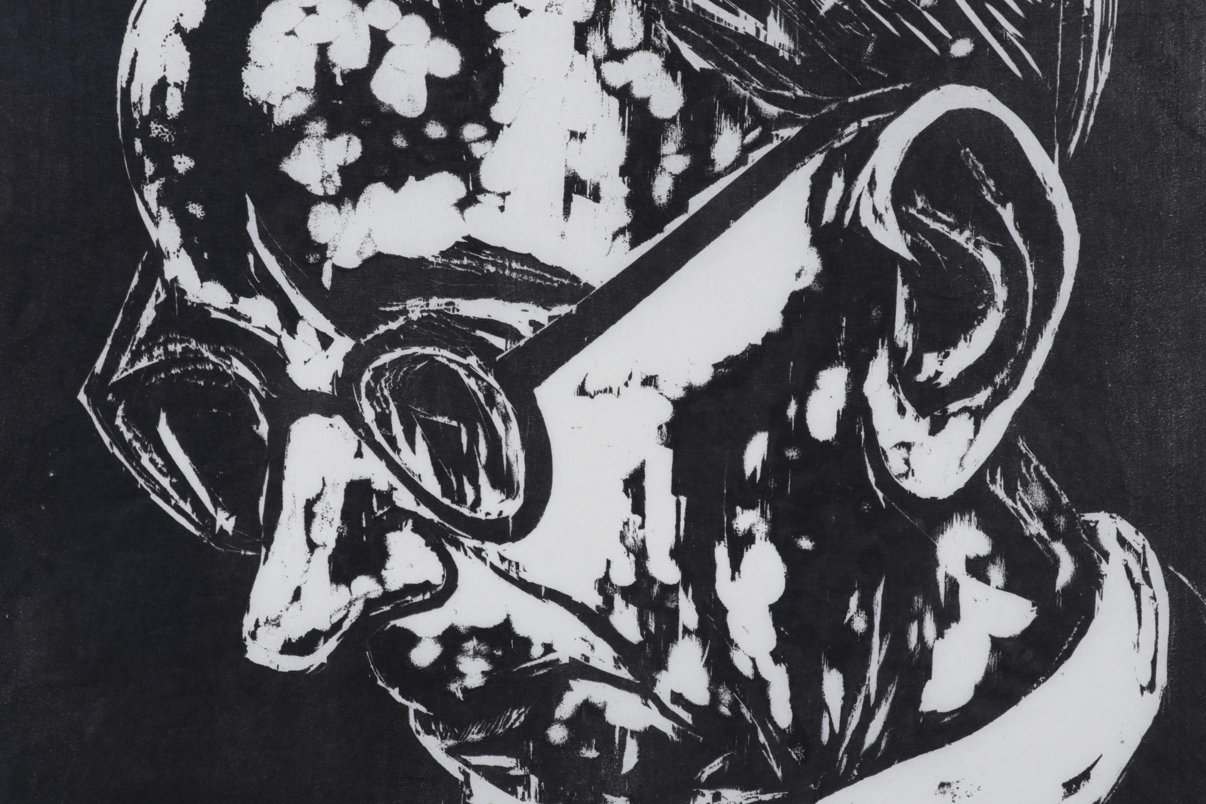 Sidney Chafetz Woodcut "A. J. Muste," 1967