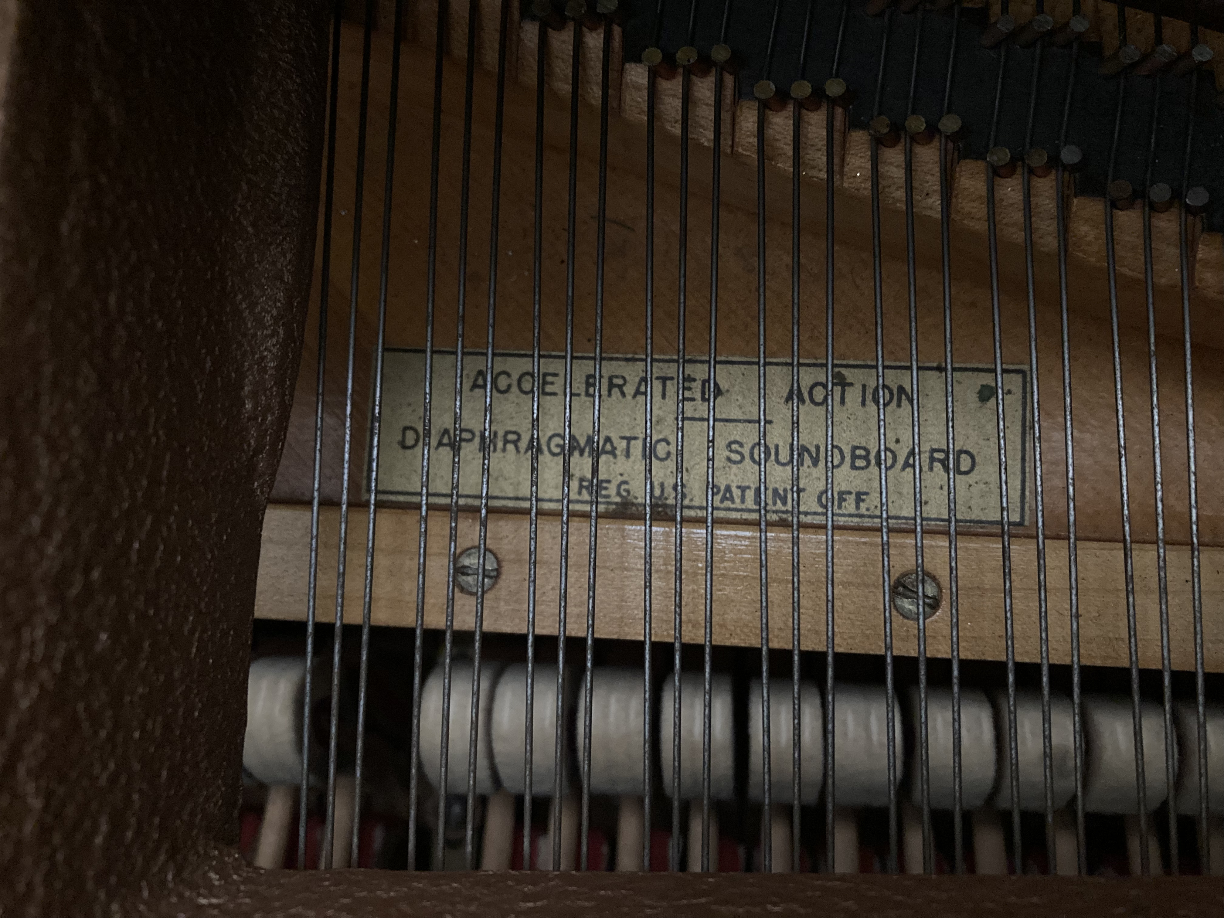 1959 Steinway & Sons Walnut Model L Baby Grand Piano with Lyre Back Chairs