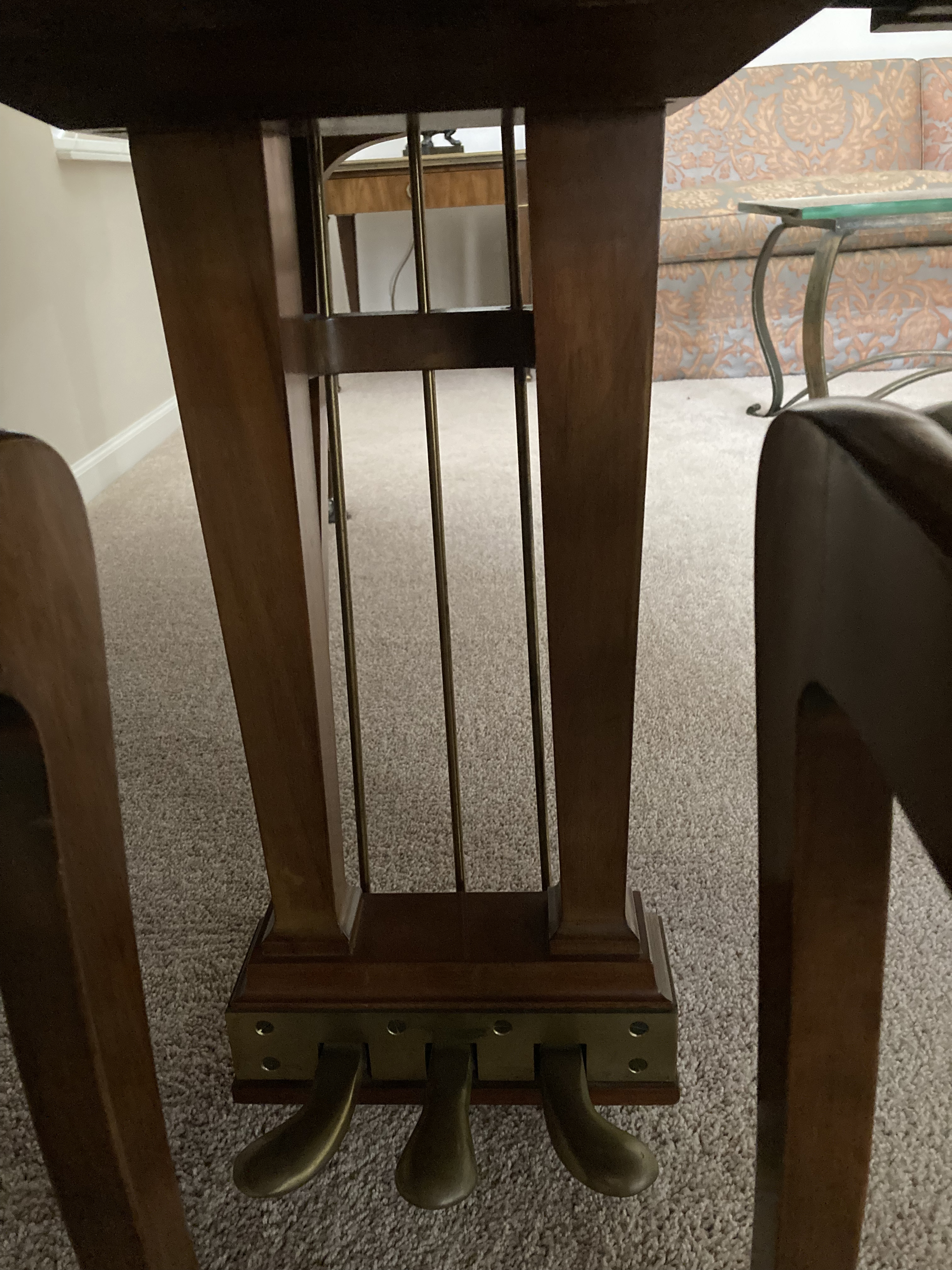1959 Steinway & Sons Walnut Model L Baby Grand Piano with Lyre Back Chairs