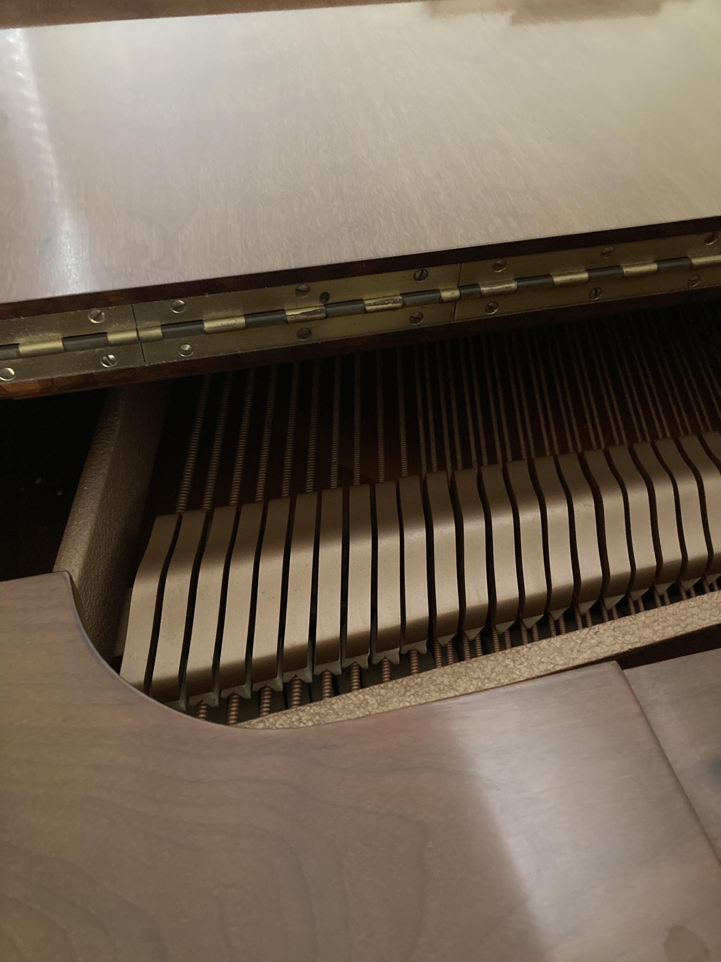 1959 Steinway & Sons Walnut Model L Baby Grand Piano with Lyre Back Chairs