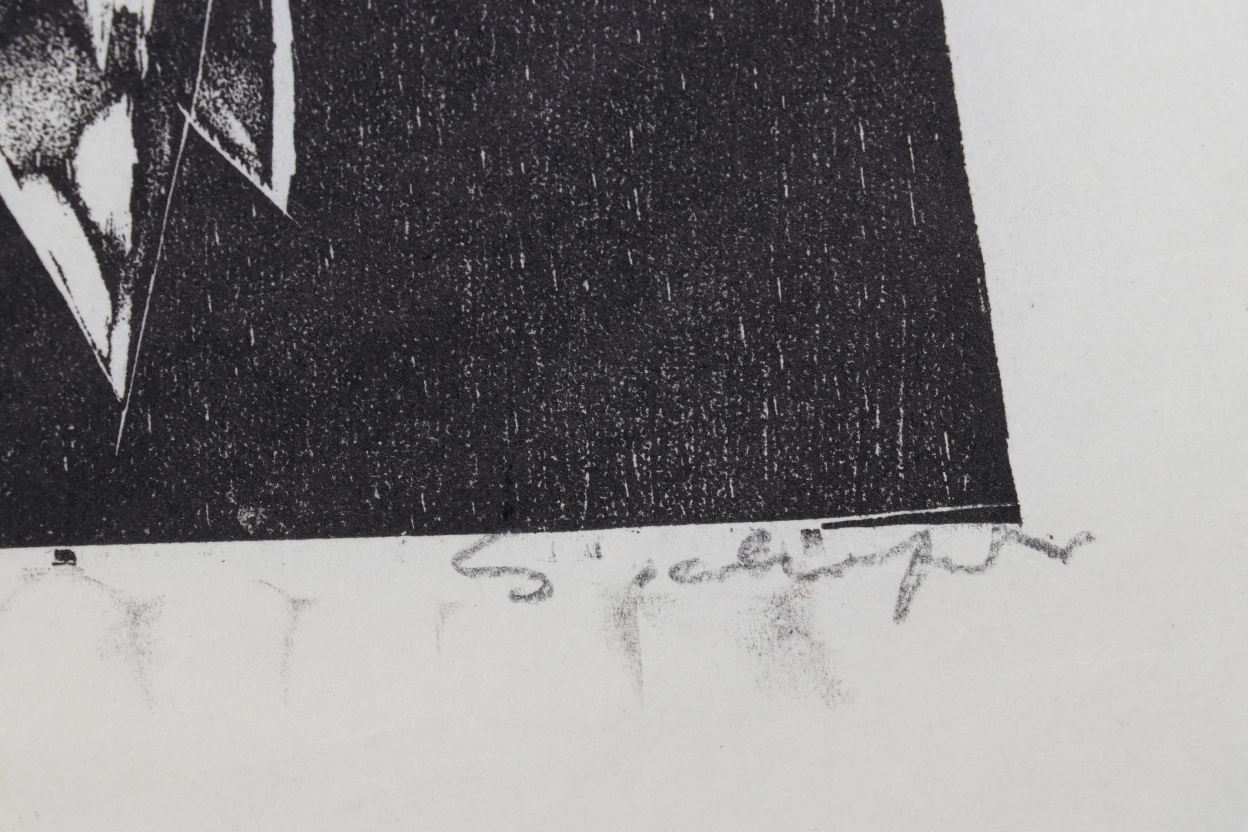 Sidney Chafetz Woodcut "Heine," 1970