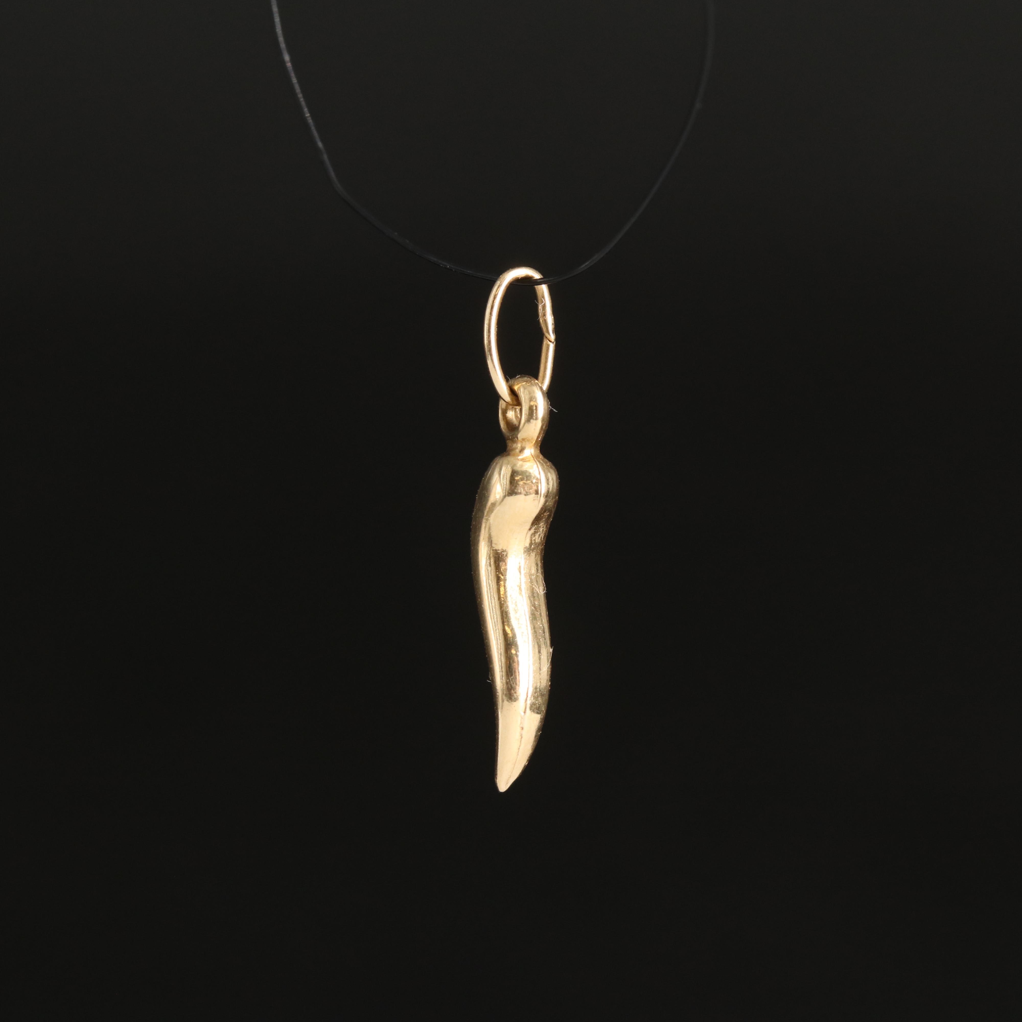 14K Cornicello Pendant