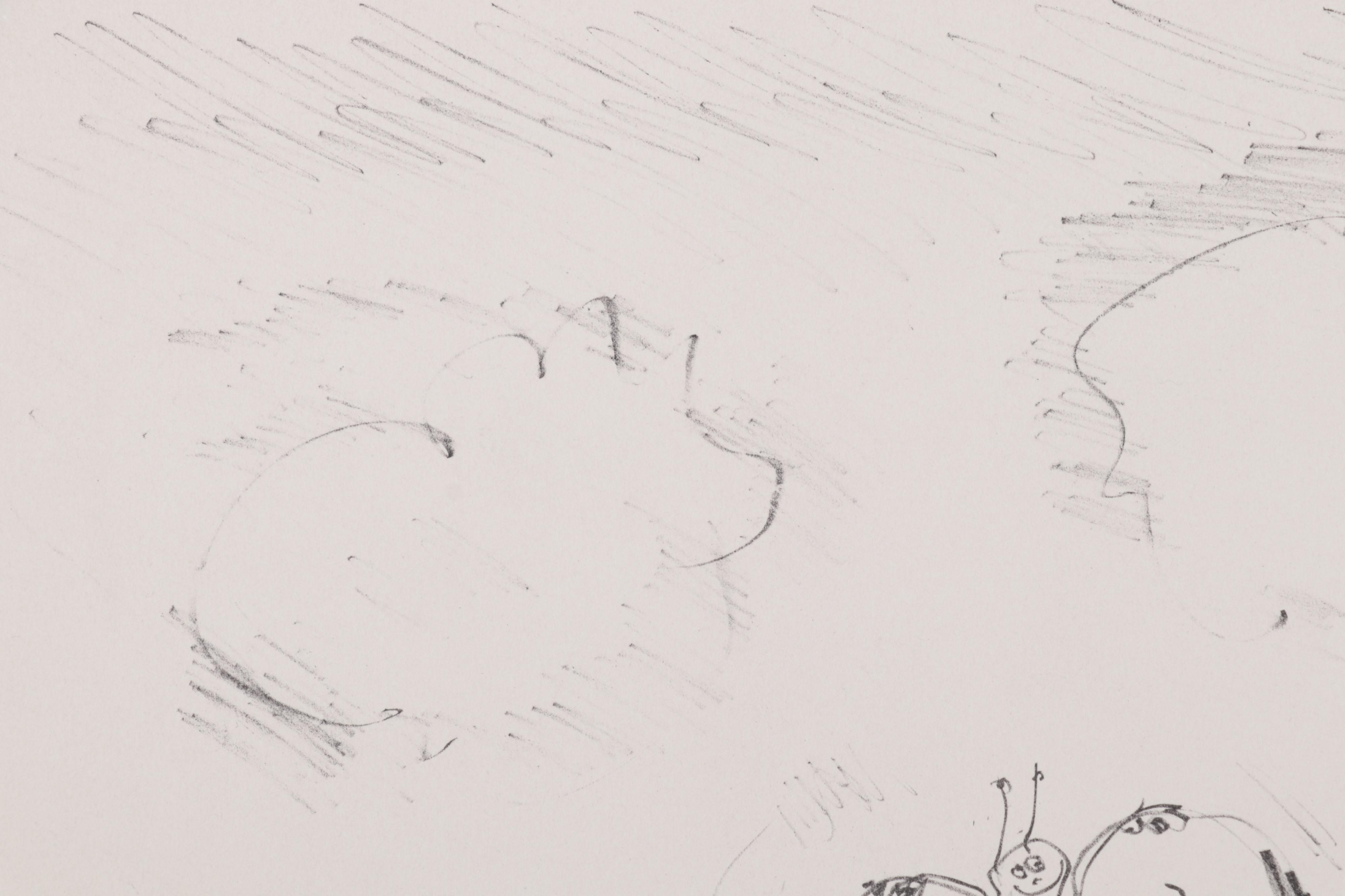 Sidney Chafetz Lithograph "Amy Lowell Greets the First Butterfly," 1982