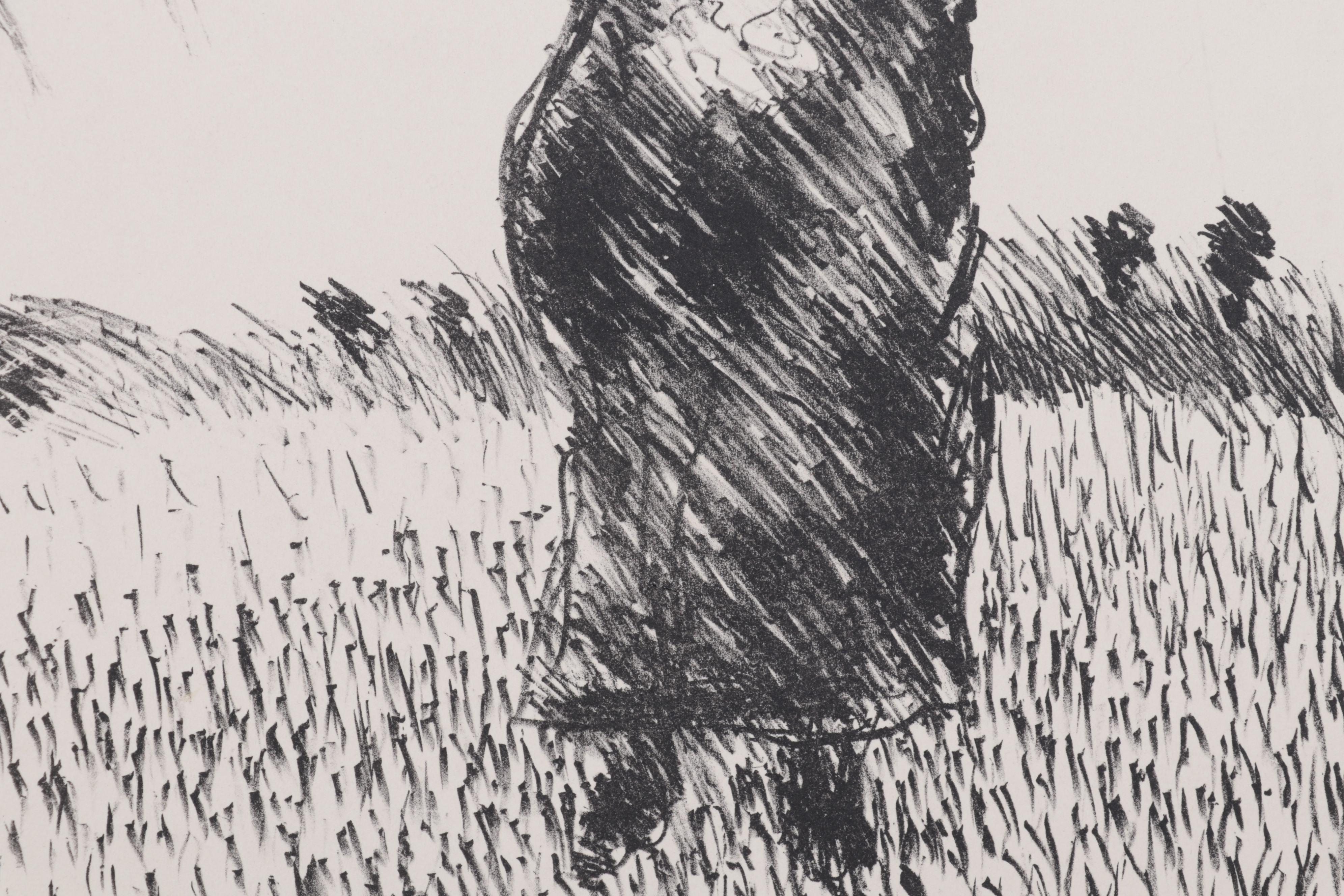 Sidney Chafetz Lithograph "Amy Lowell Greets the First Butterfly," 1982