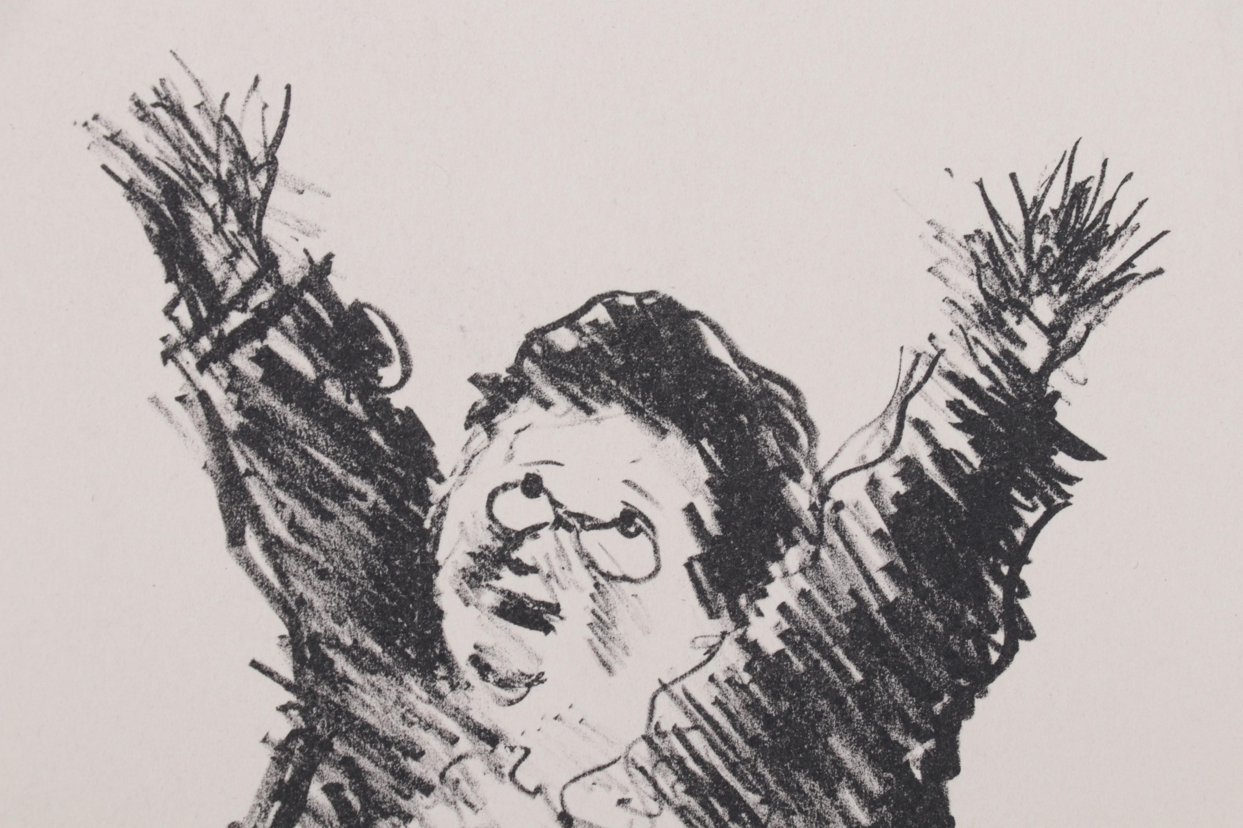 Sidney Chafetz Lithograph "Amy Lowell Greets the First Butterfly," 1982