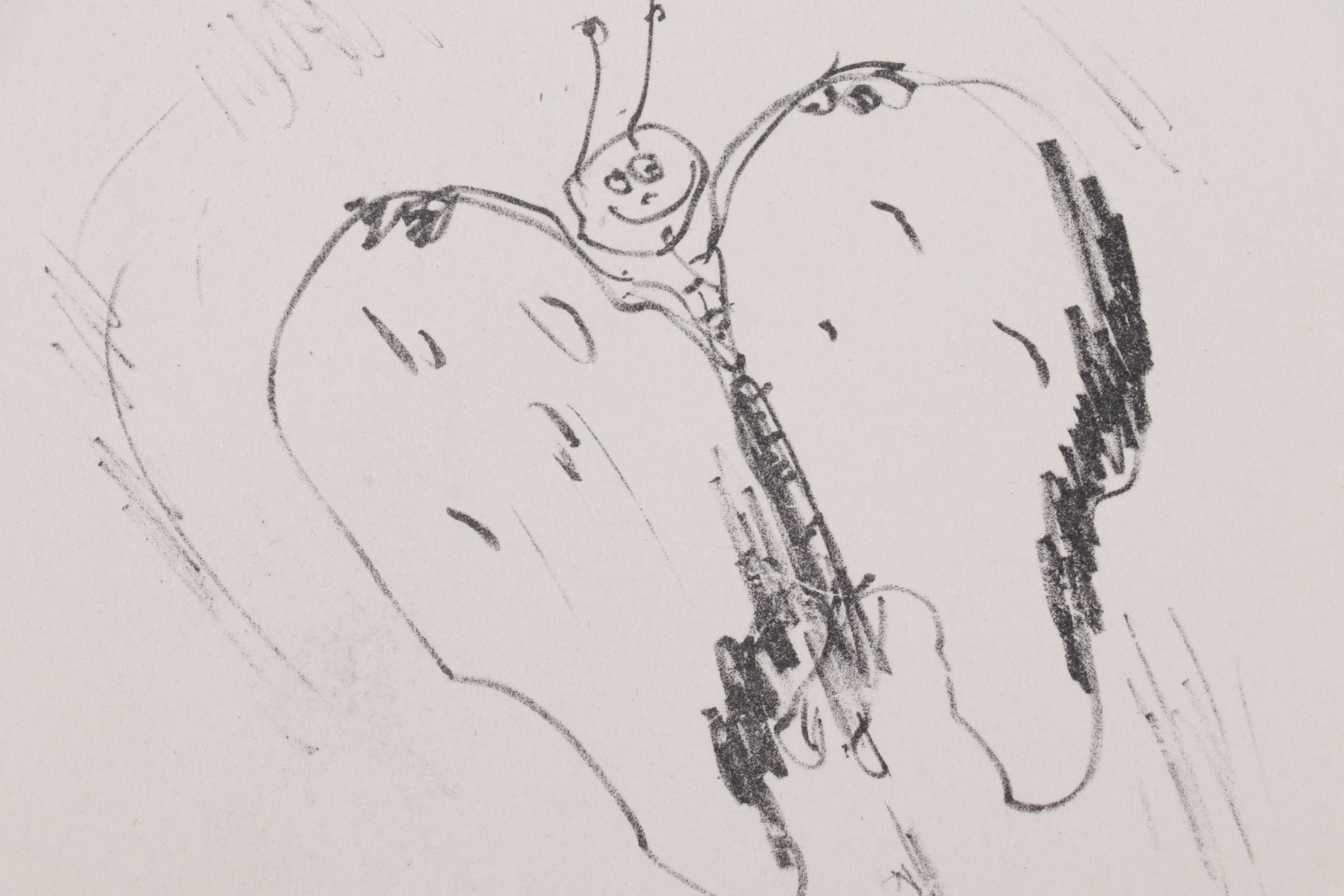 Sidney Chafetz Lithograph "Amy Lowell Greets the First Butterfly," 1982