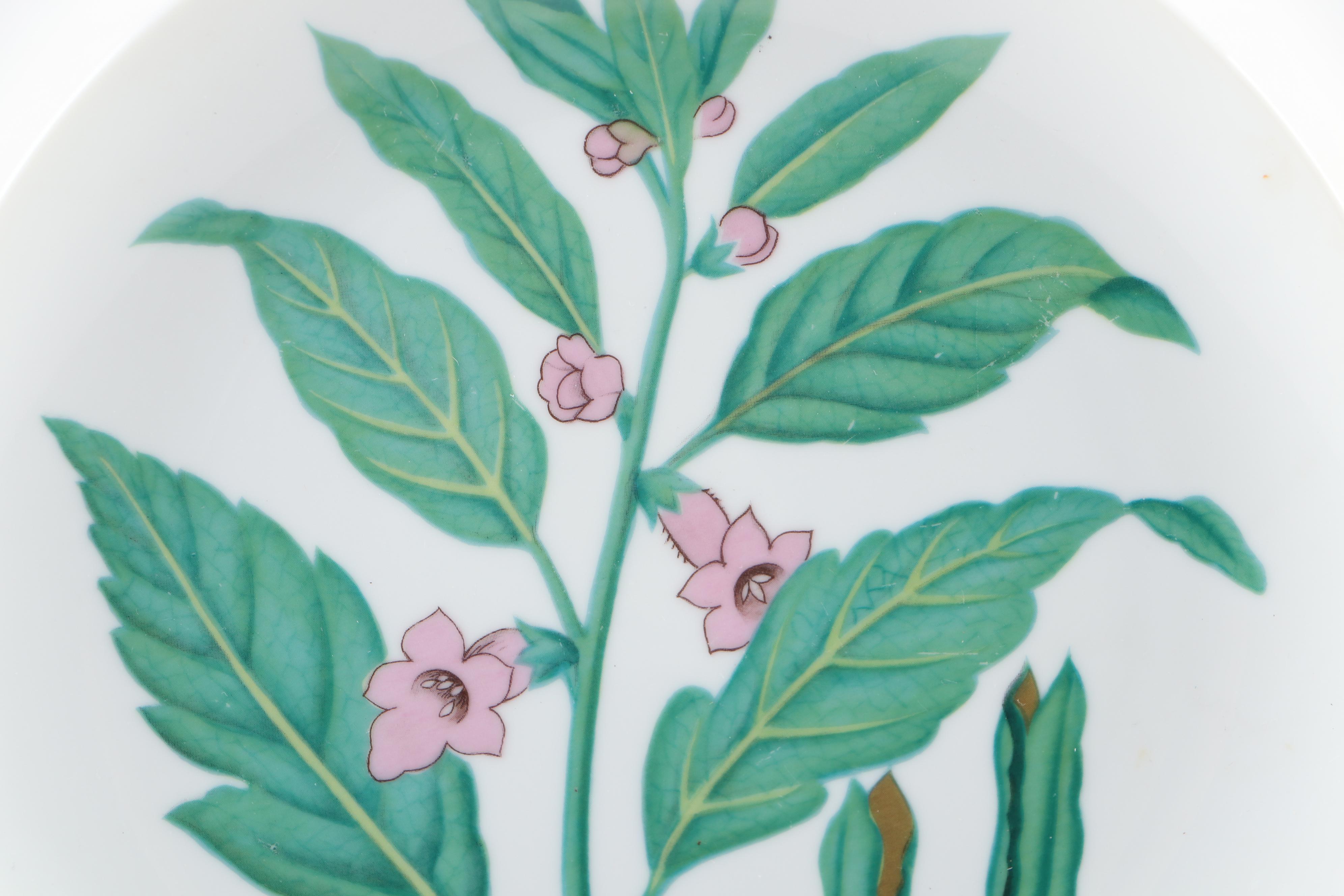 Horchow "Botanical Herb Seed" Porcelain Salad Plates