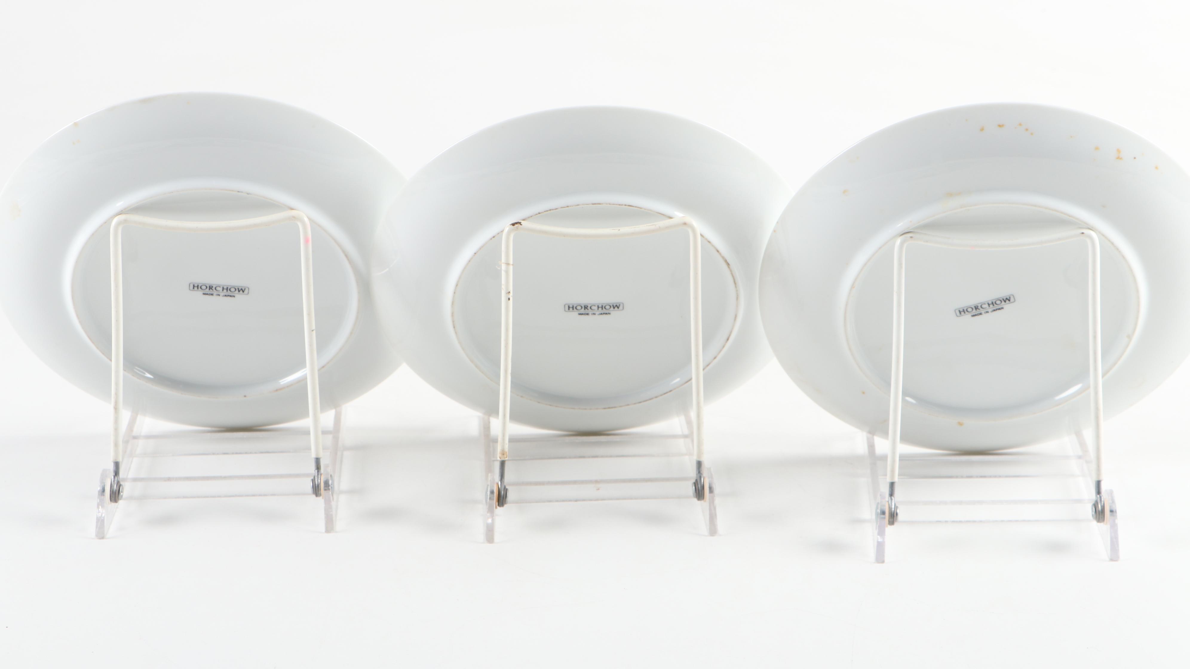 Horchow "Botanical Herb Seed" Porcelain Salad Plates