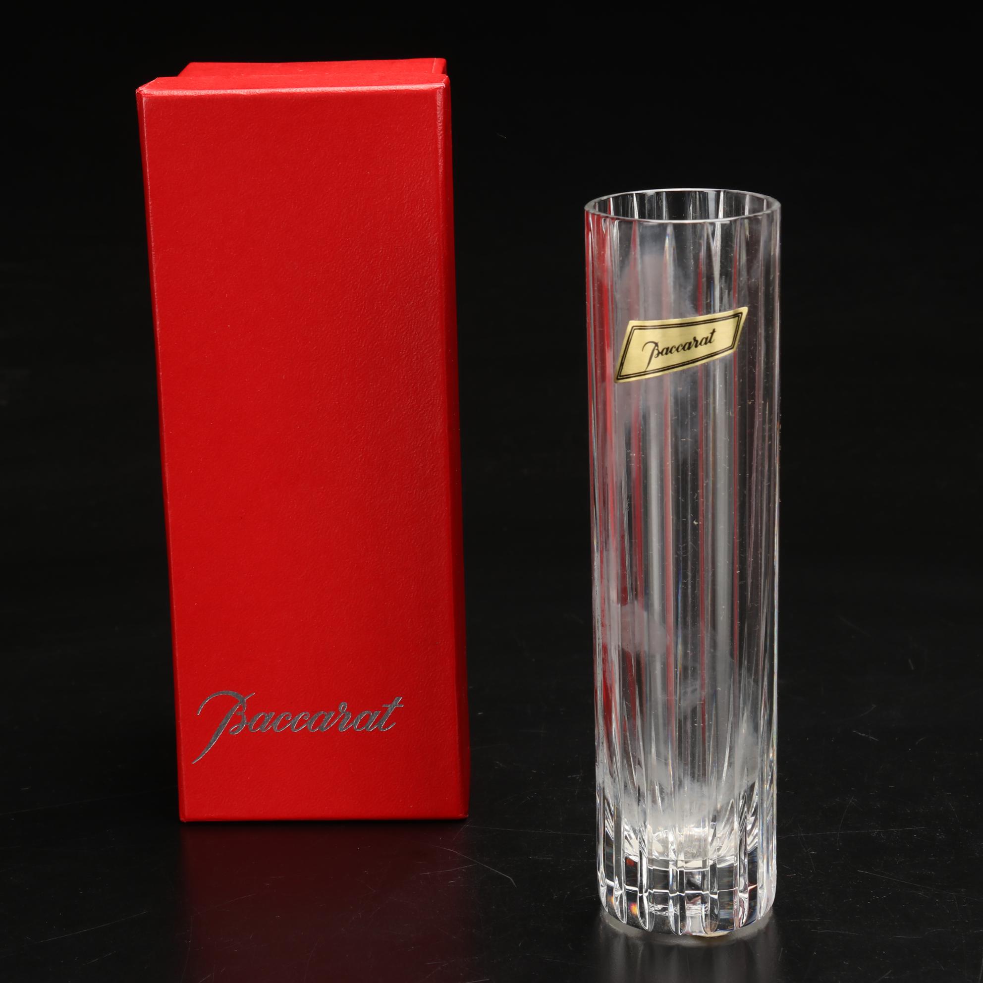 Baccarat "Harmony" Single-Flower Crystal Vase with Presentation Box