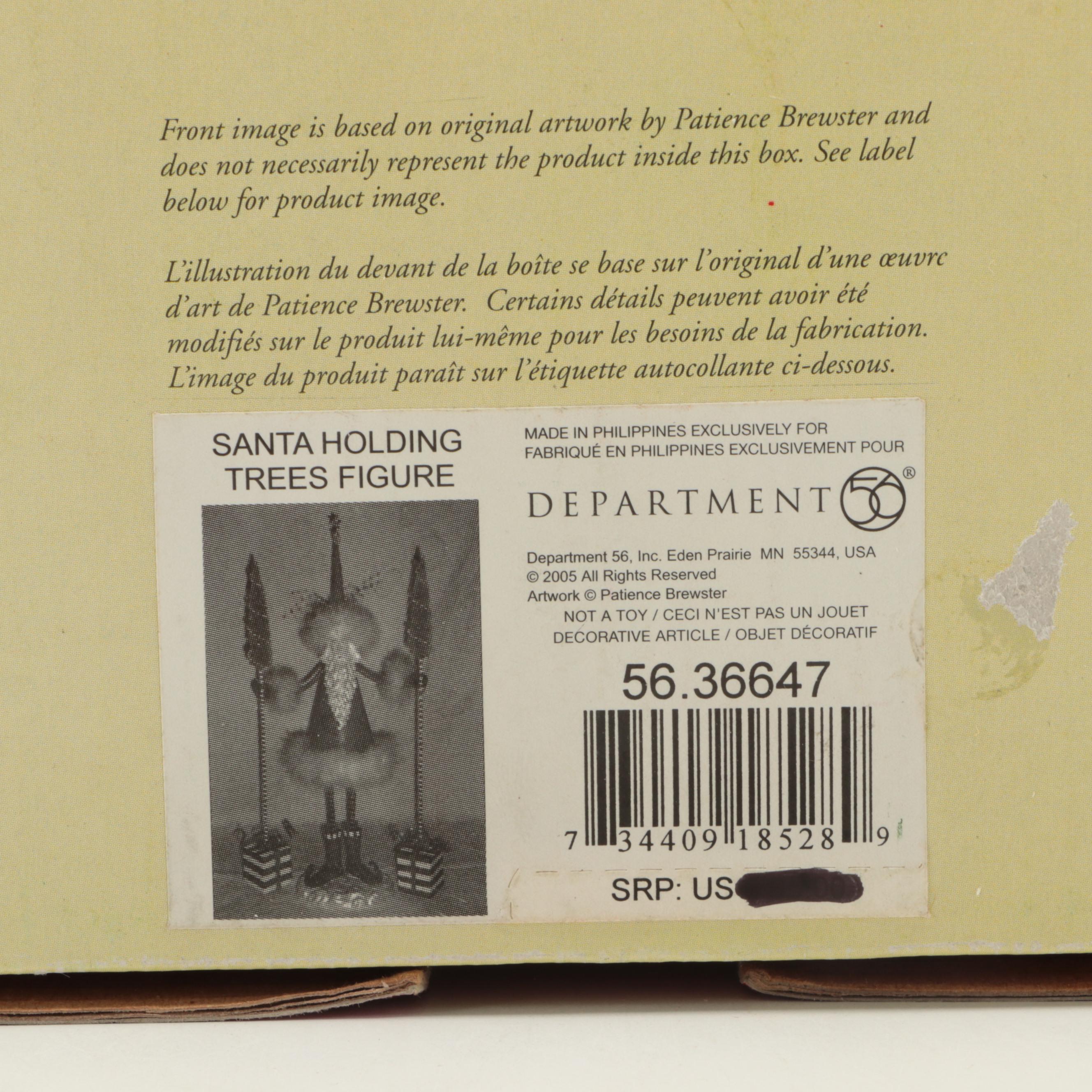 Department 56 Patience Brewster Santa Holding Trees Figurine