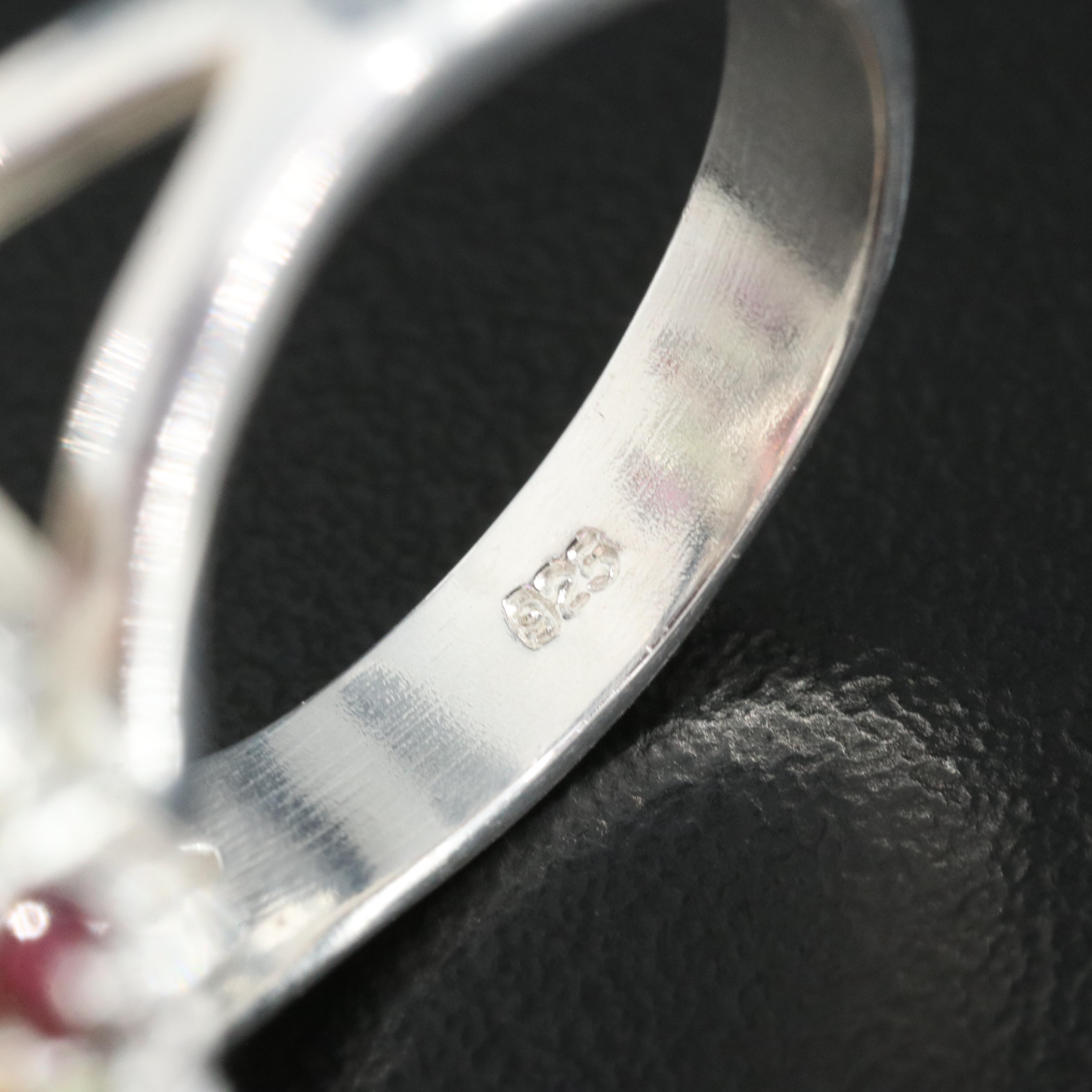 Sterling Tourmaline, Peridot and Garnet Ring