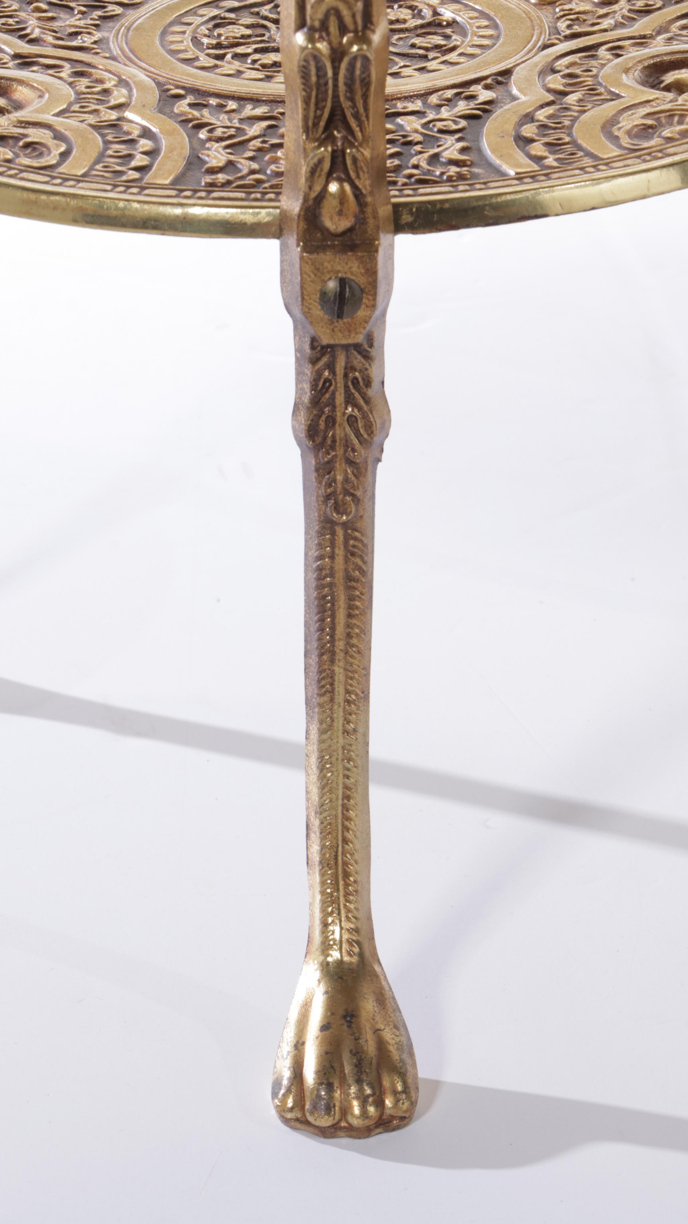 Baroque Style Gilt and Cast Metal Three-Tier Stand