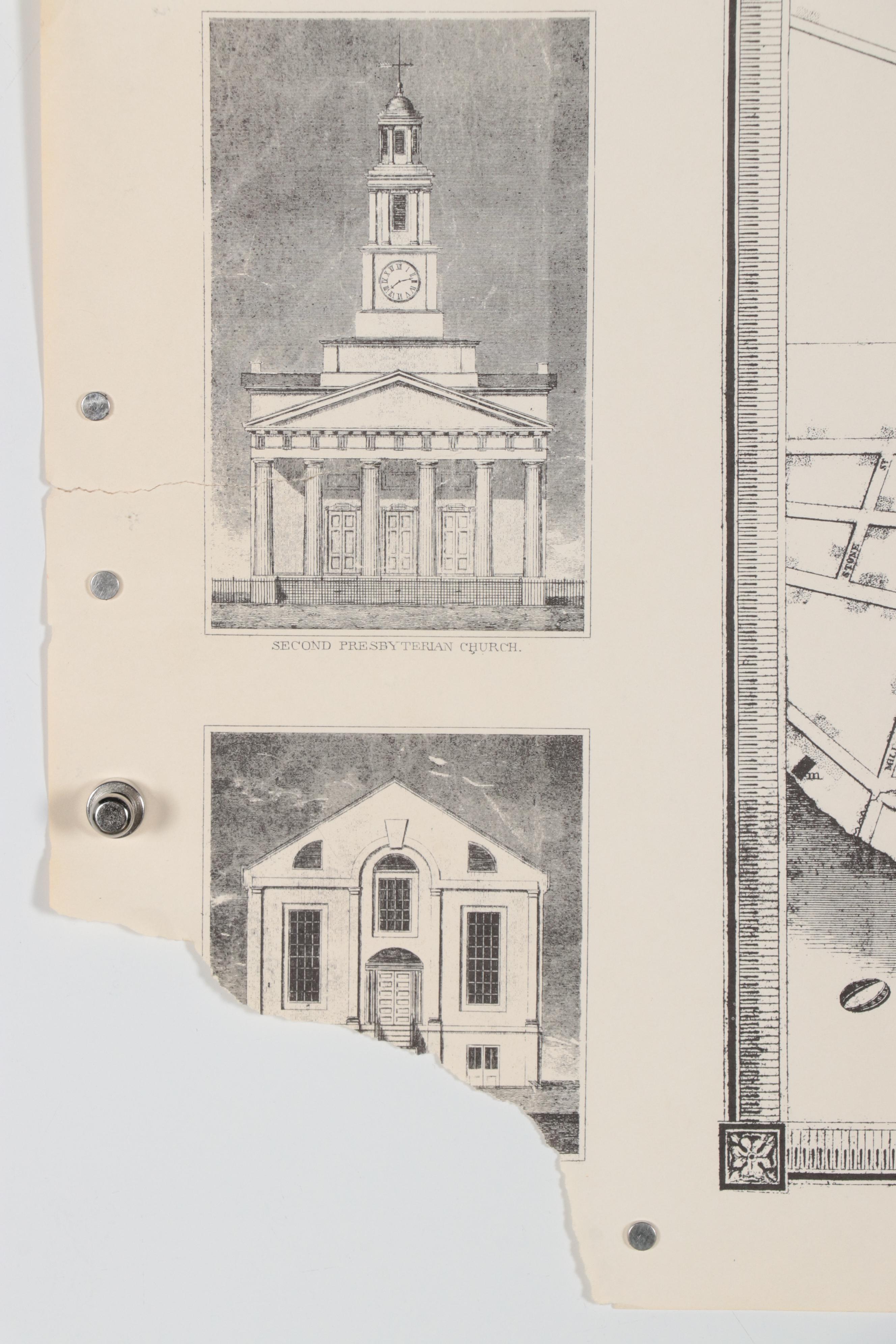 Lithograph Reproduction "Topographical Map of the City of Cincinnati"