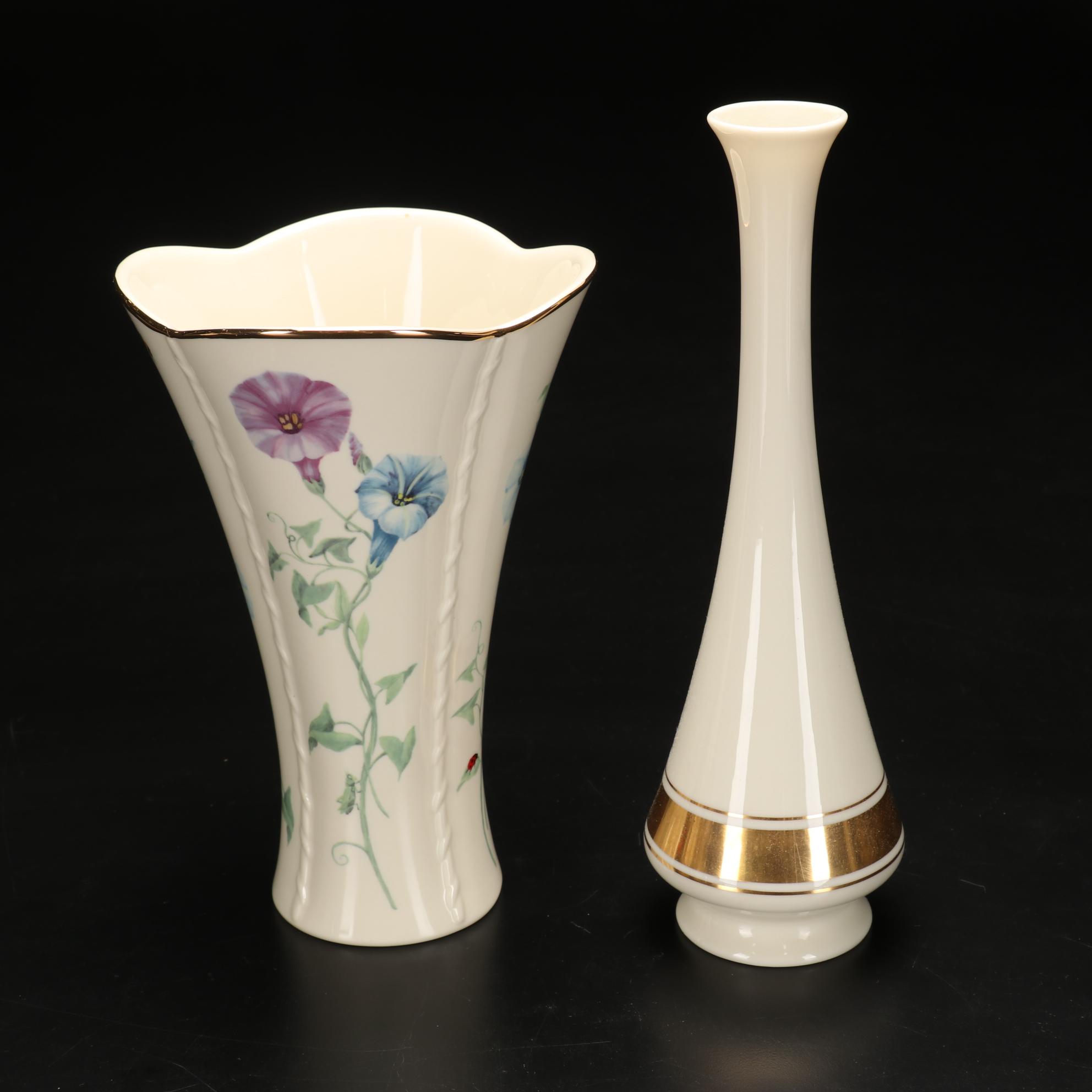 Pukeberg Swedish Glass Pipe Rest, JG Durand, Belleek, Lenox Vases and More