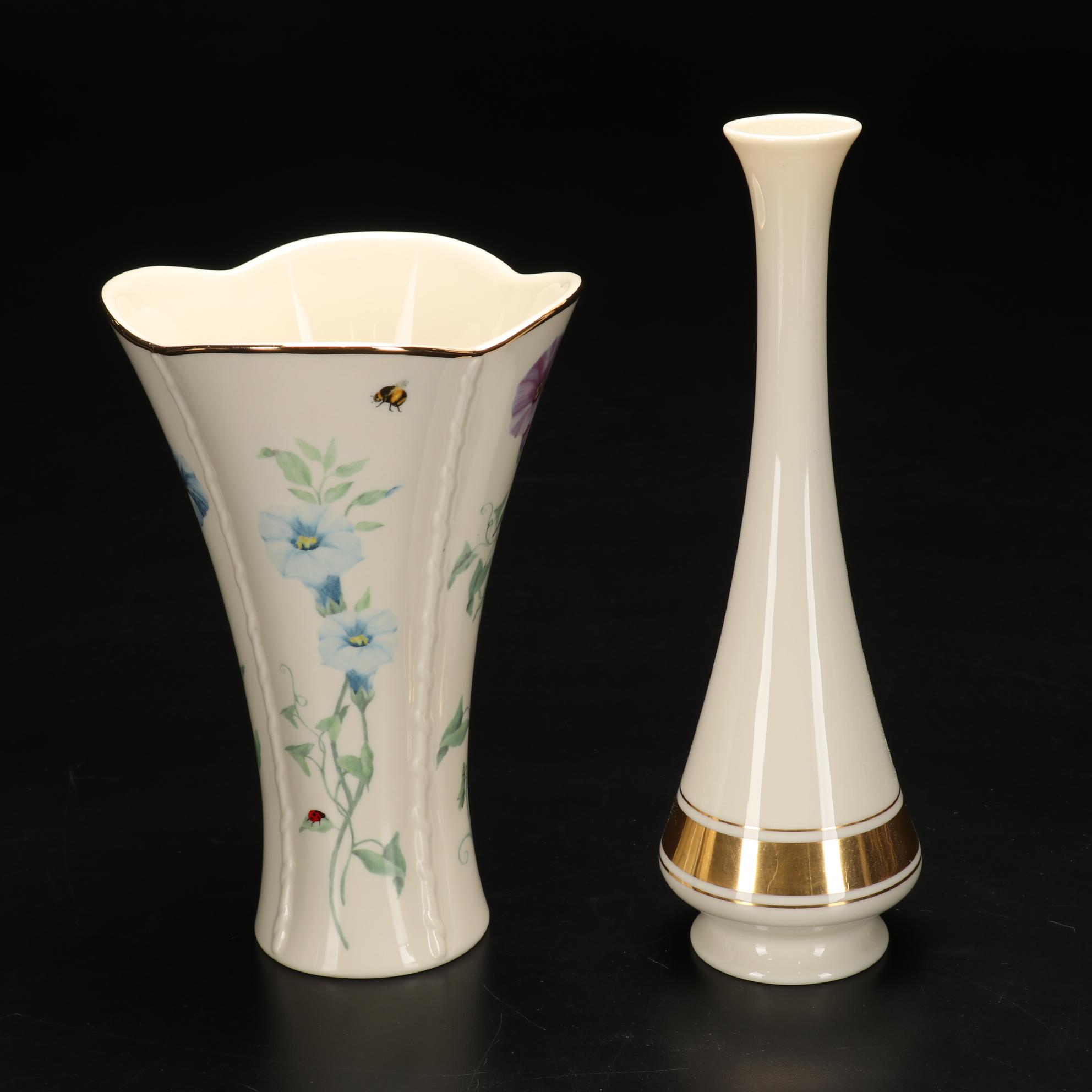 Pukeberg Swedish Glass Pipe Rest, JG Durand, Belleek, Lenox Vases and More