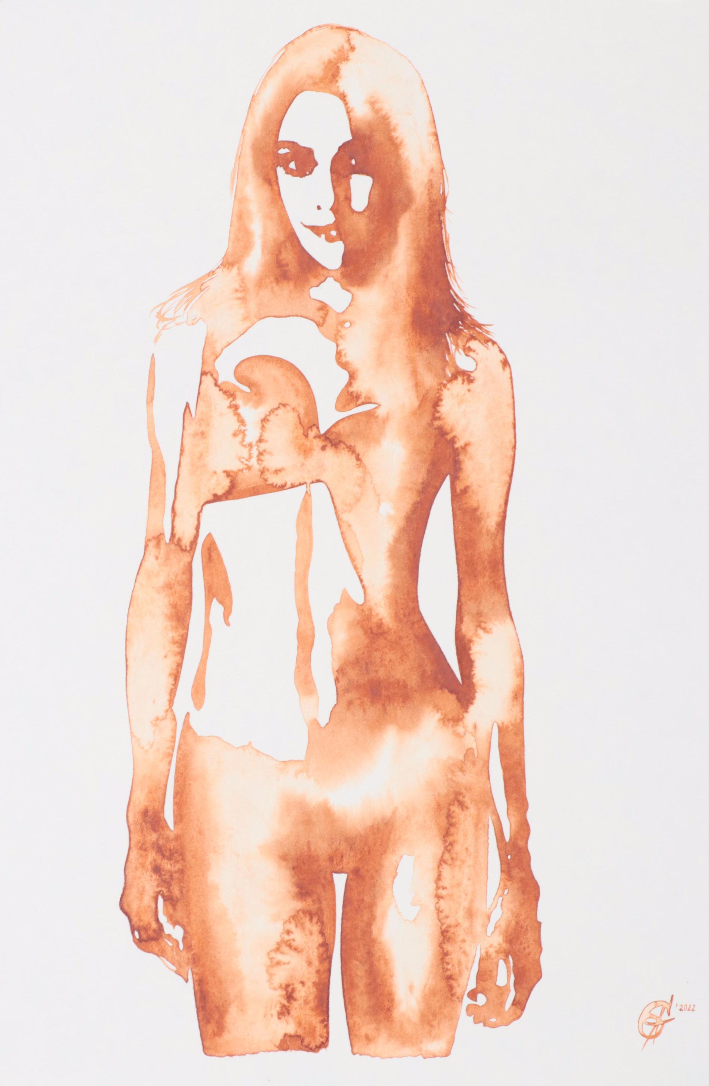 Alyona Glushchenko Figural Watercolor Painting, 2022