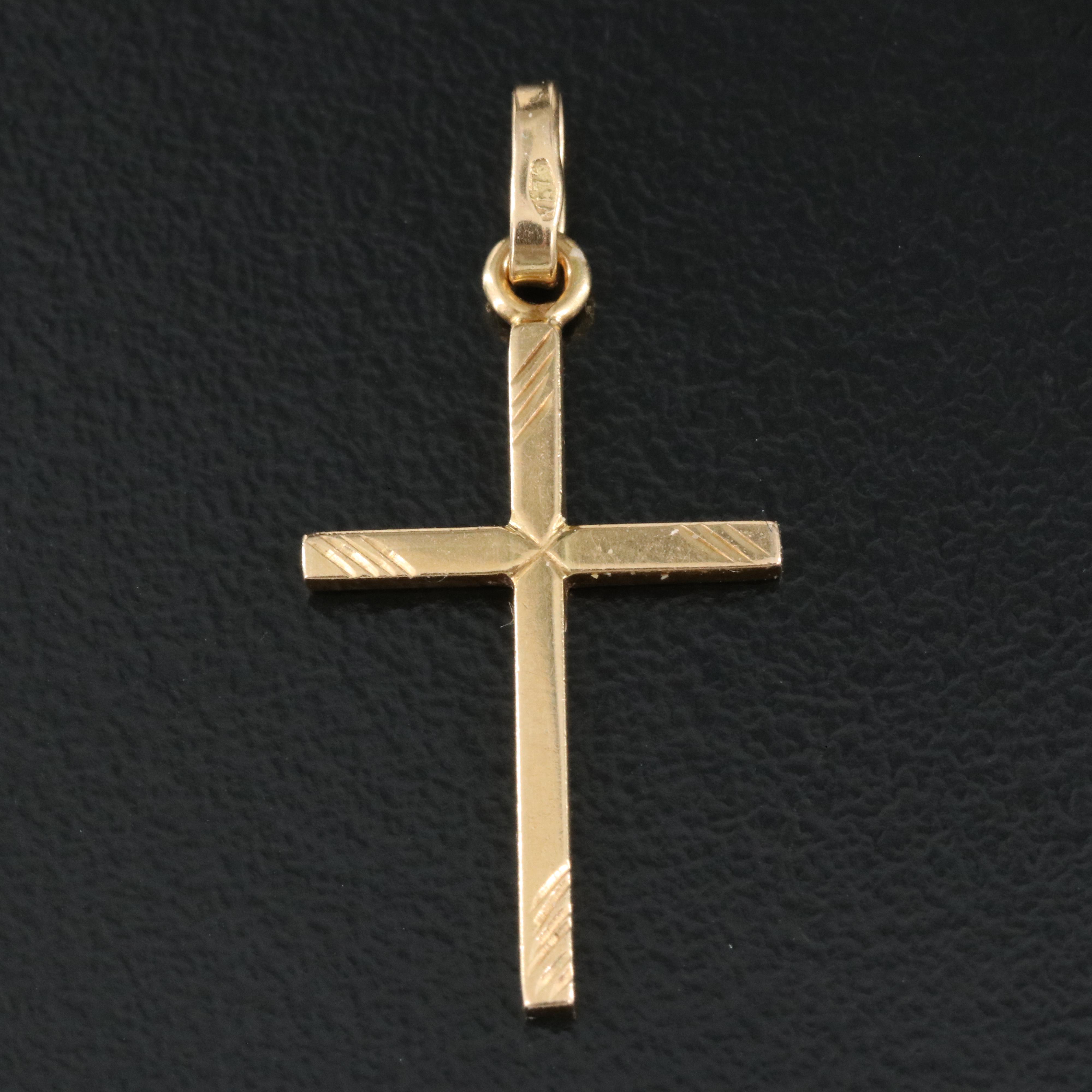 18K Cross Pendant