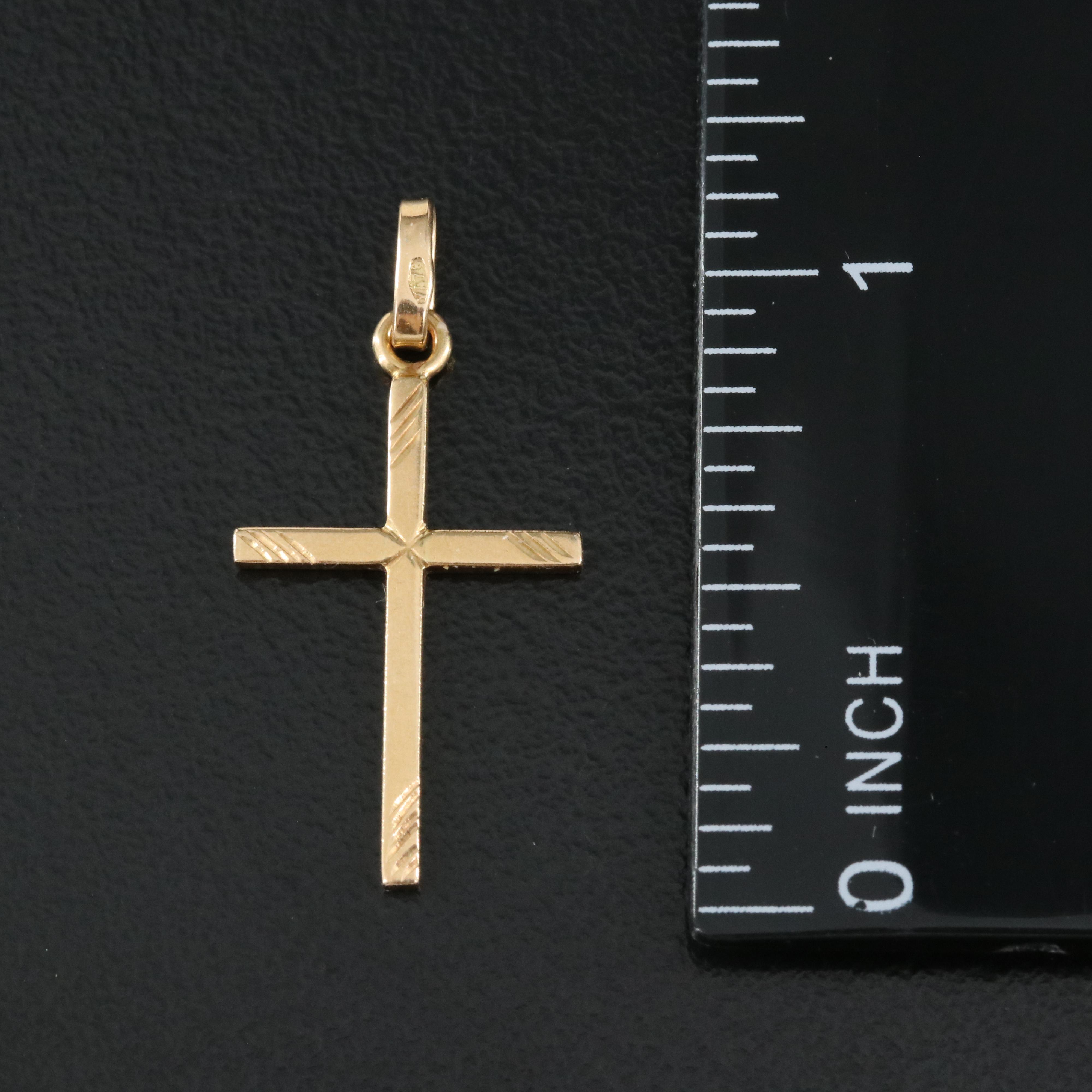 18K Cross Pendant