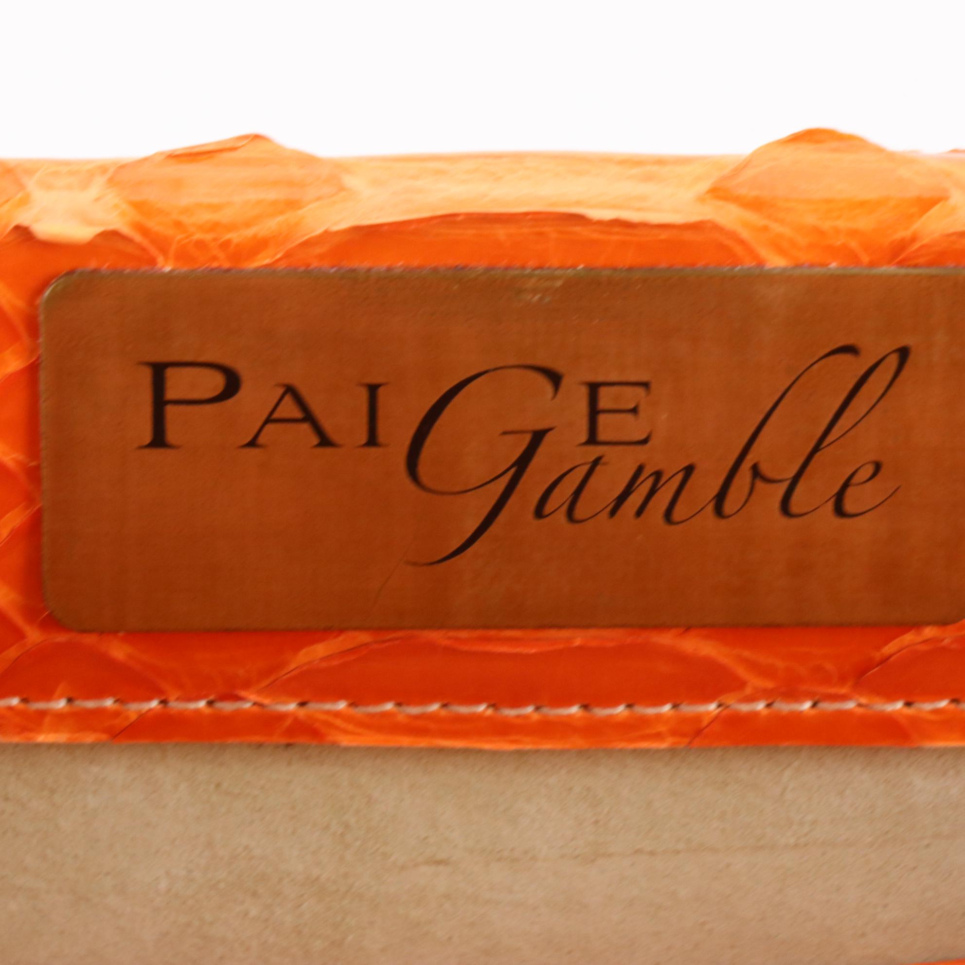 Paige Gamble Drusy Embellished Python Clutch with Detachable Shoulder Strap
