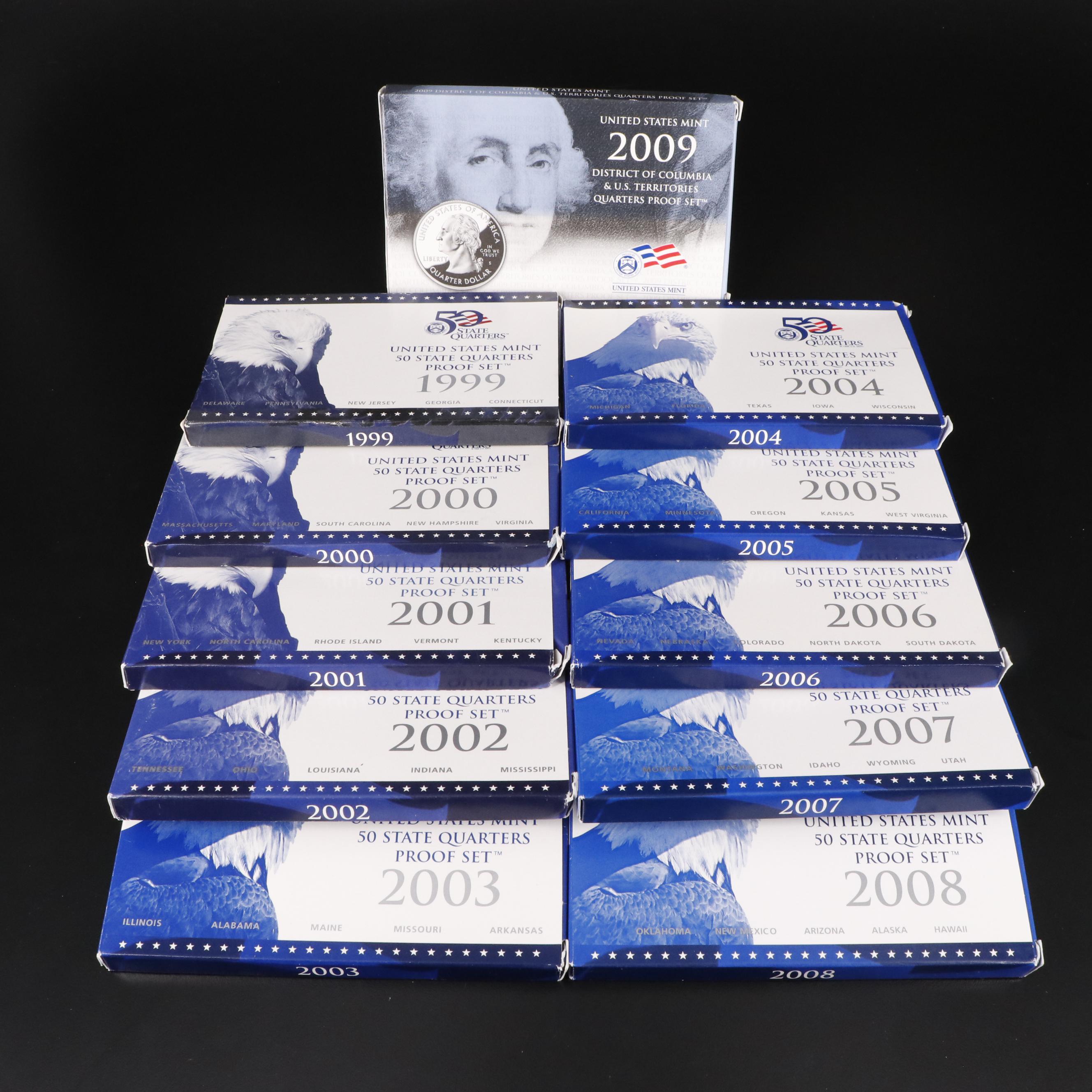 Complete Set of Fifty Proof State Quarters, 1999–2009