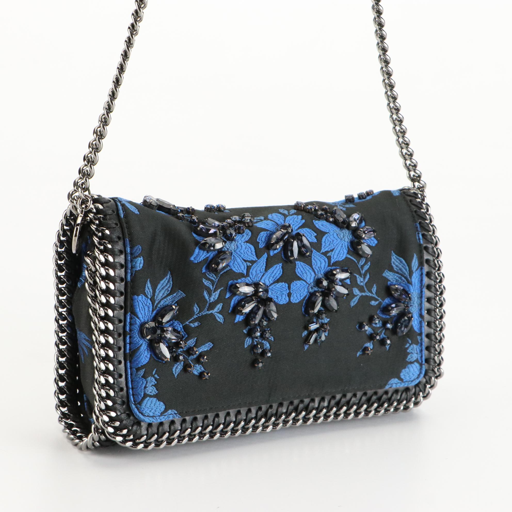 Stella McCartney Jeweled Falabella Crossbody/Clutch in Brocade