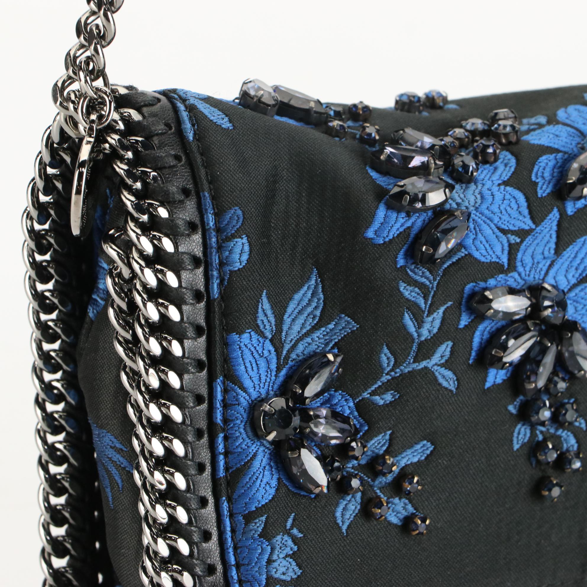 Stella McCartney Jeweled Falabella Crossbody/Clutch in Brocade