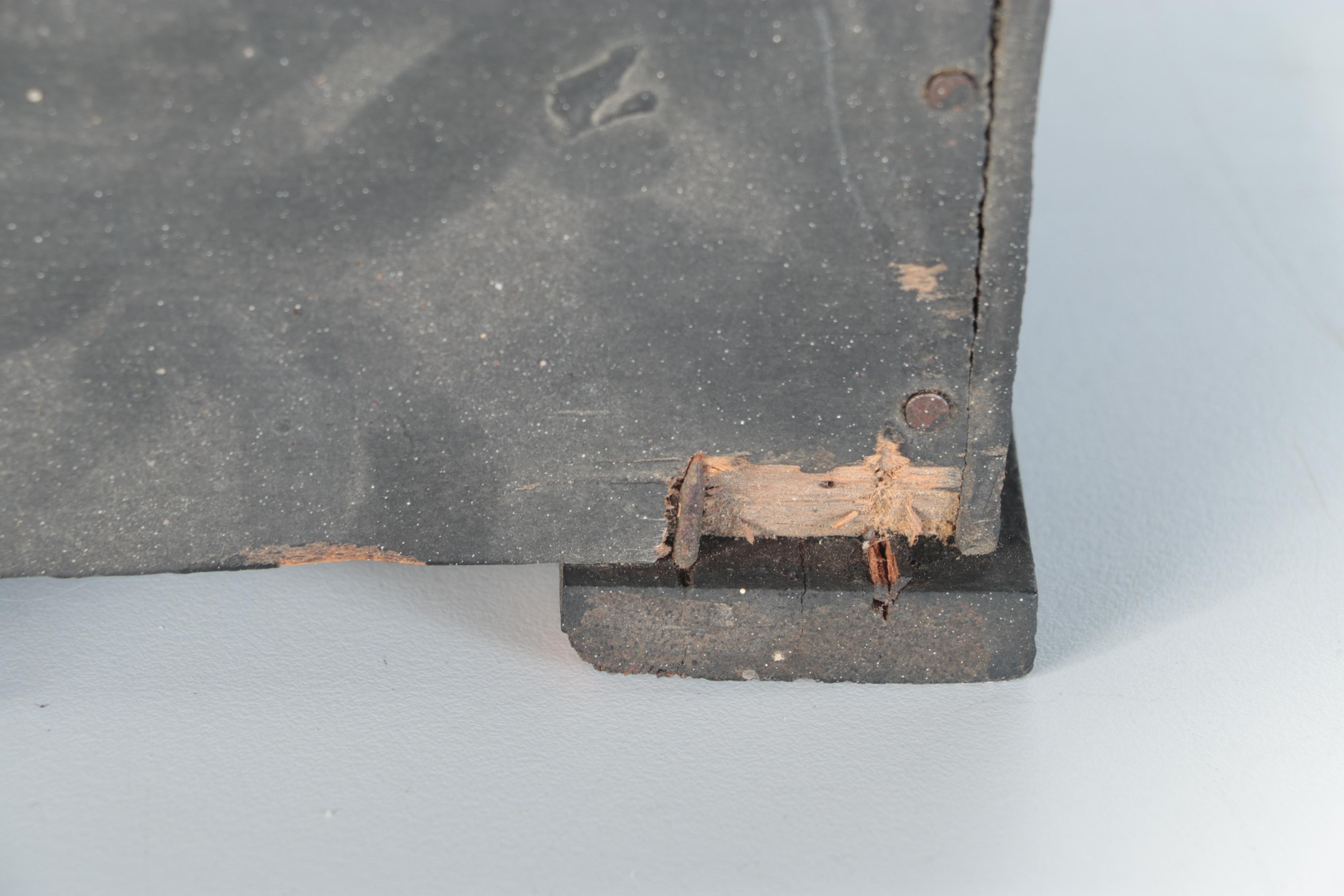 Black Painted Wood Pendulum Wall Clock, Mid to Late 20th Century