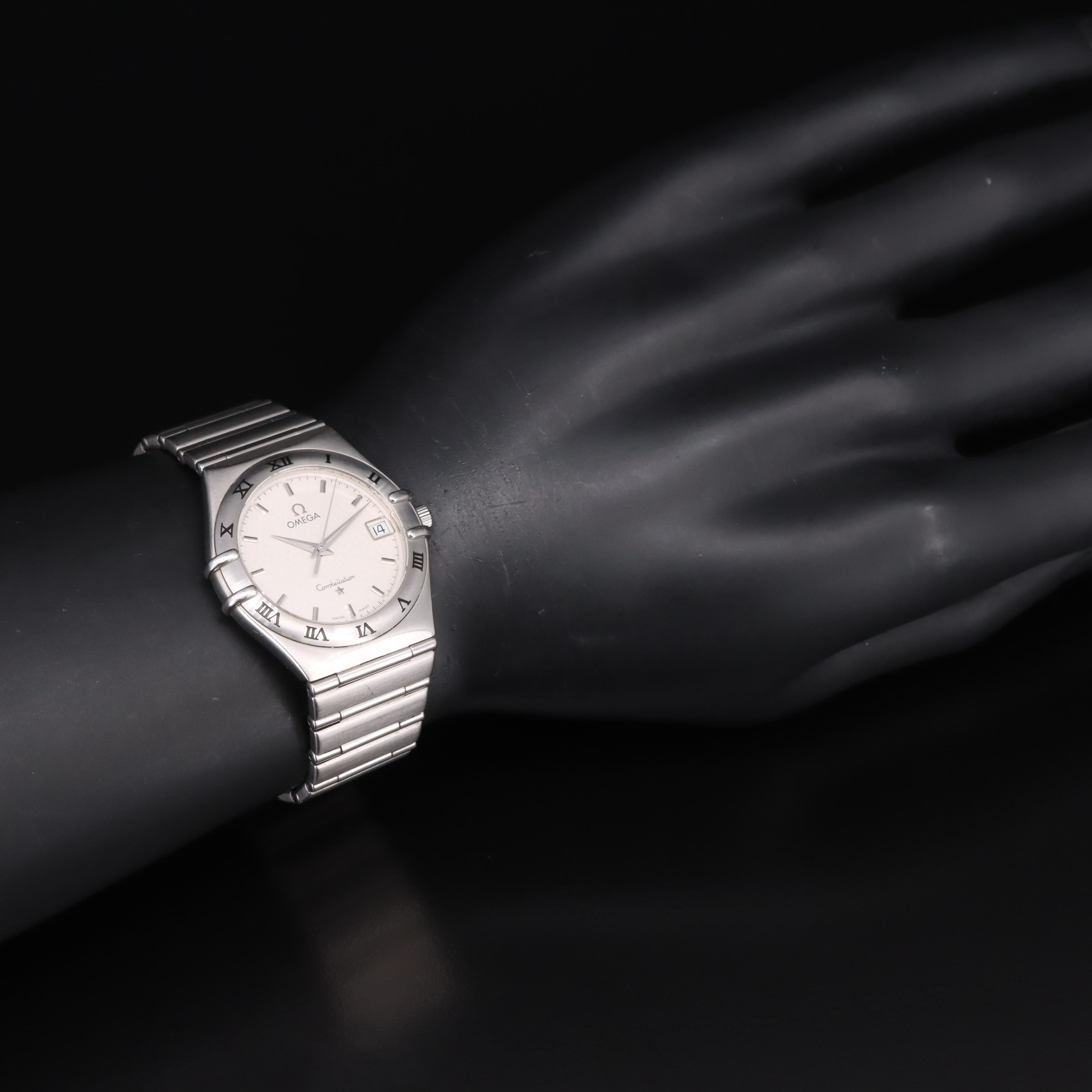 Omega Constellation Date Stainless Steel Quartz Watch