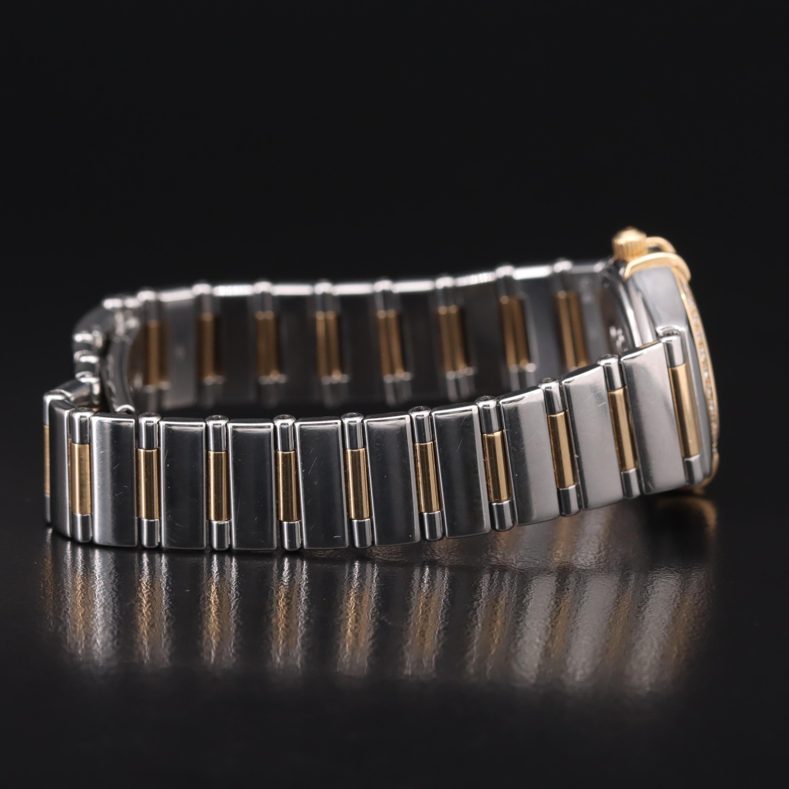 Omega Constellation 18K Gold Steel Diamonds and Mother-of-Pearl Dial Watch