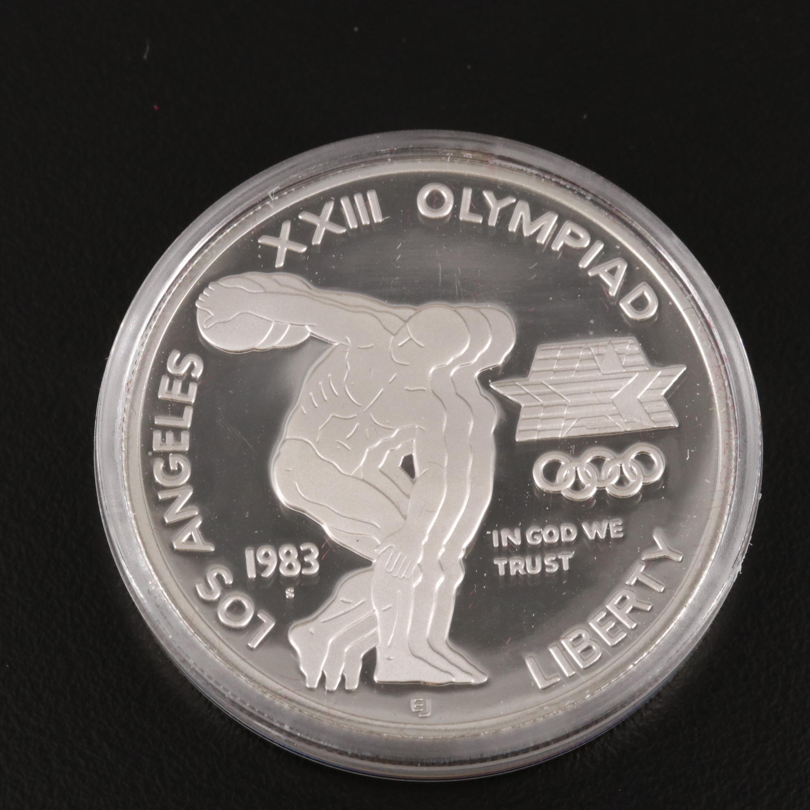 1984 Olympic Commemorative Proof Coin Set Including Gold Coin