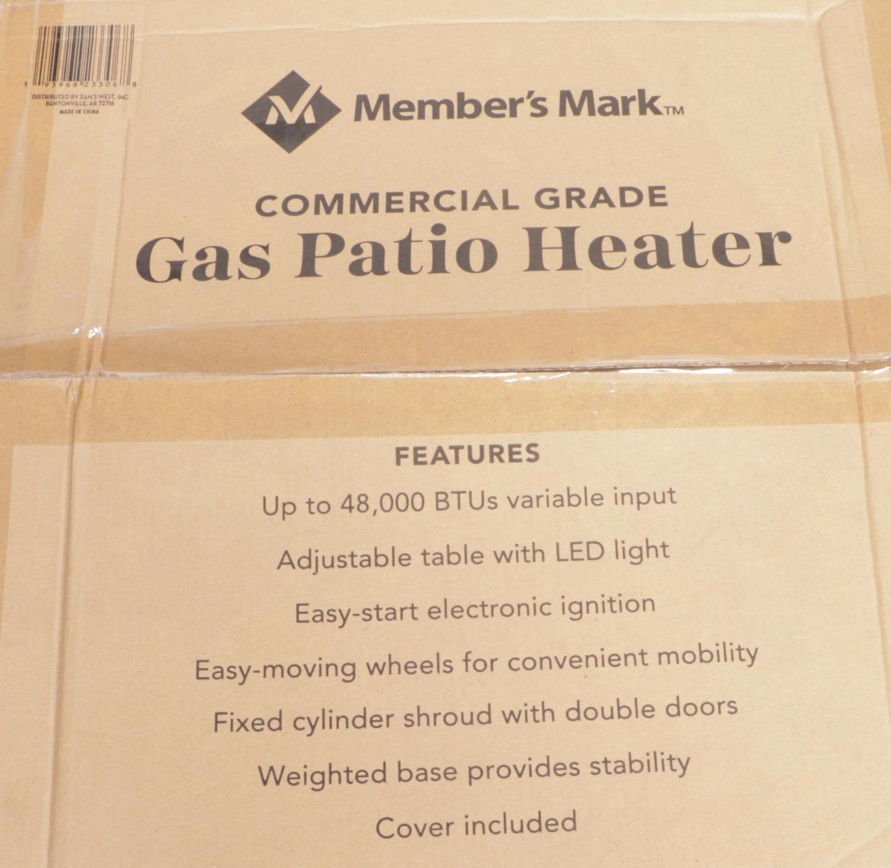 Member's Mark Bronze Finish Gas Patio Heater with LED Table