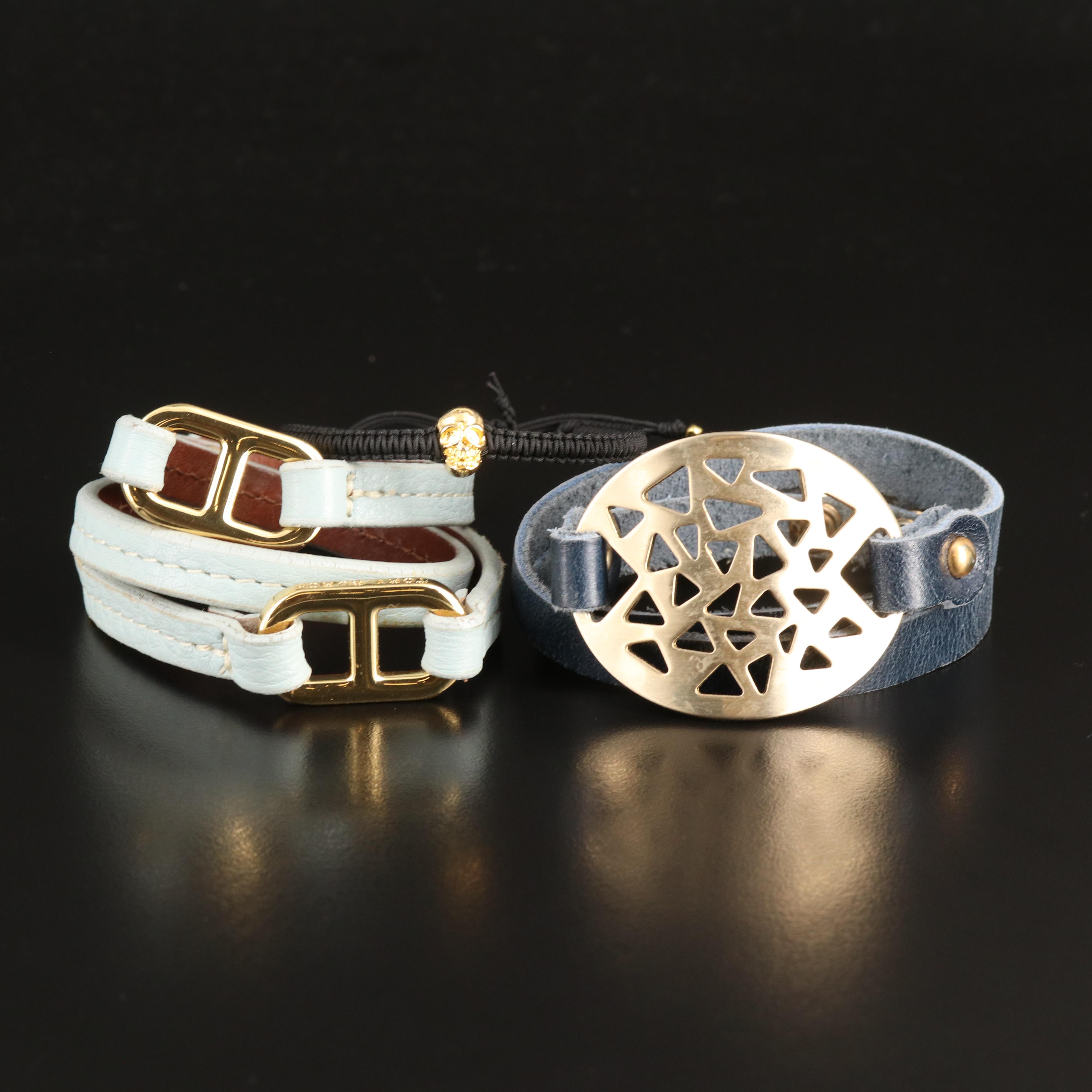 Tory Burch Featured in Wrap and Skull Bracelet Trio