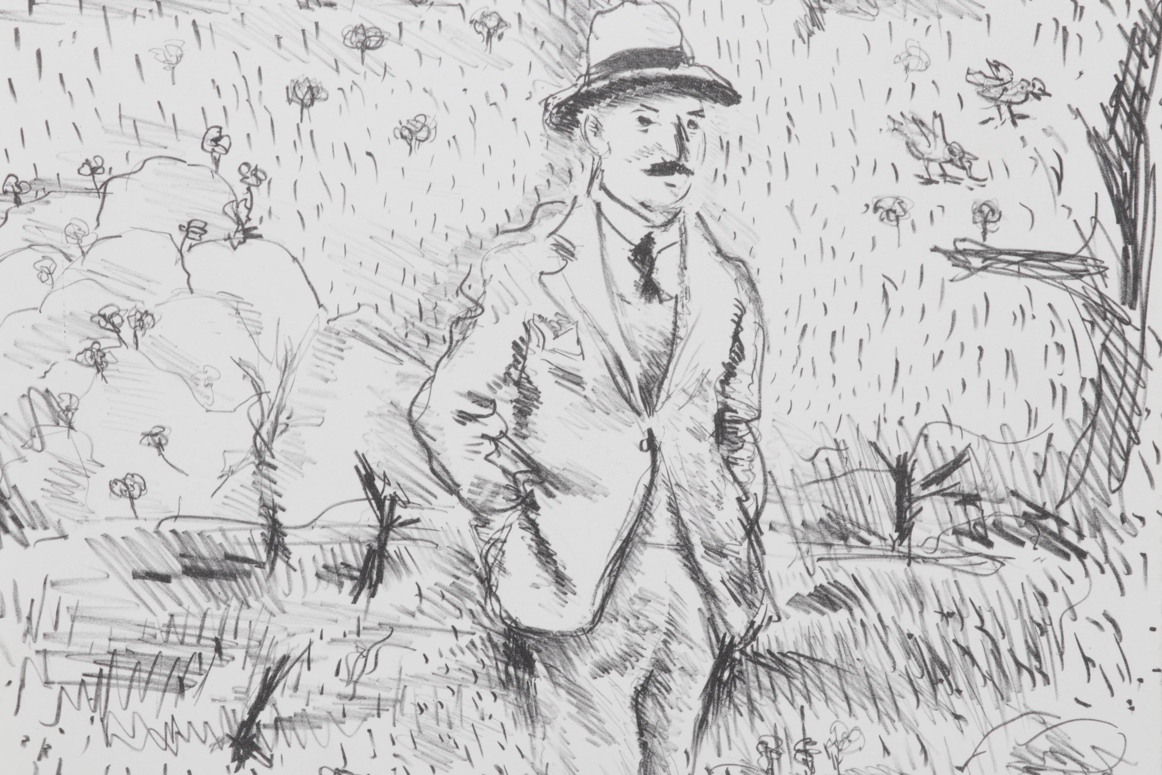 Sidney Chafetz Lithograph "Nathanael West," 1981