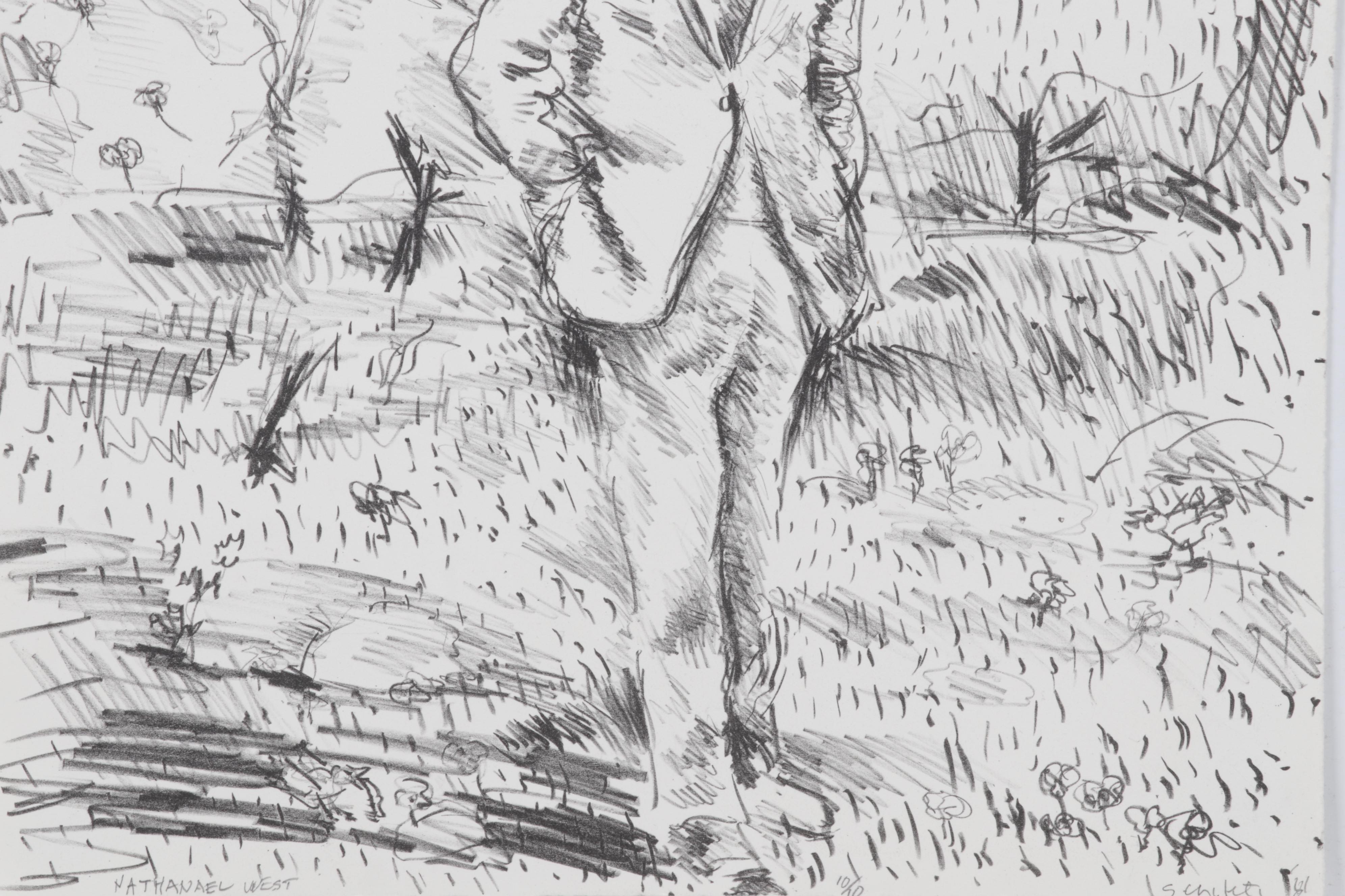 Sidney Chafetz Lithograph "Nathanael West," 1981