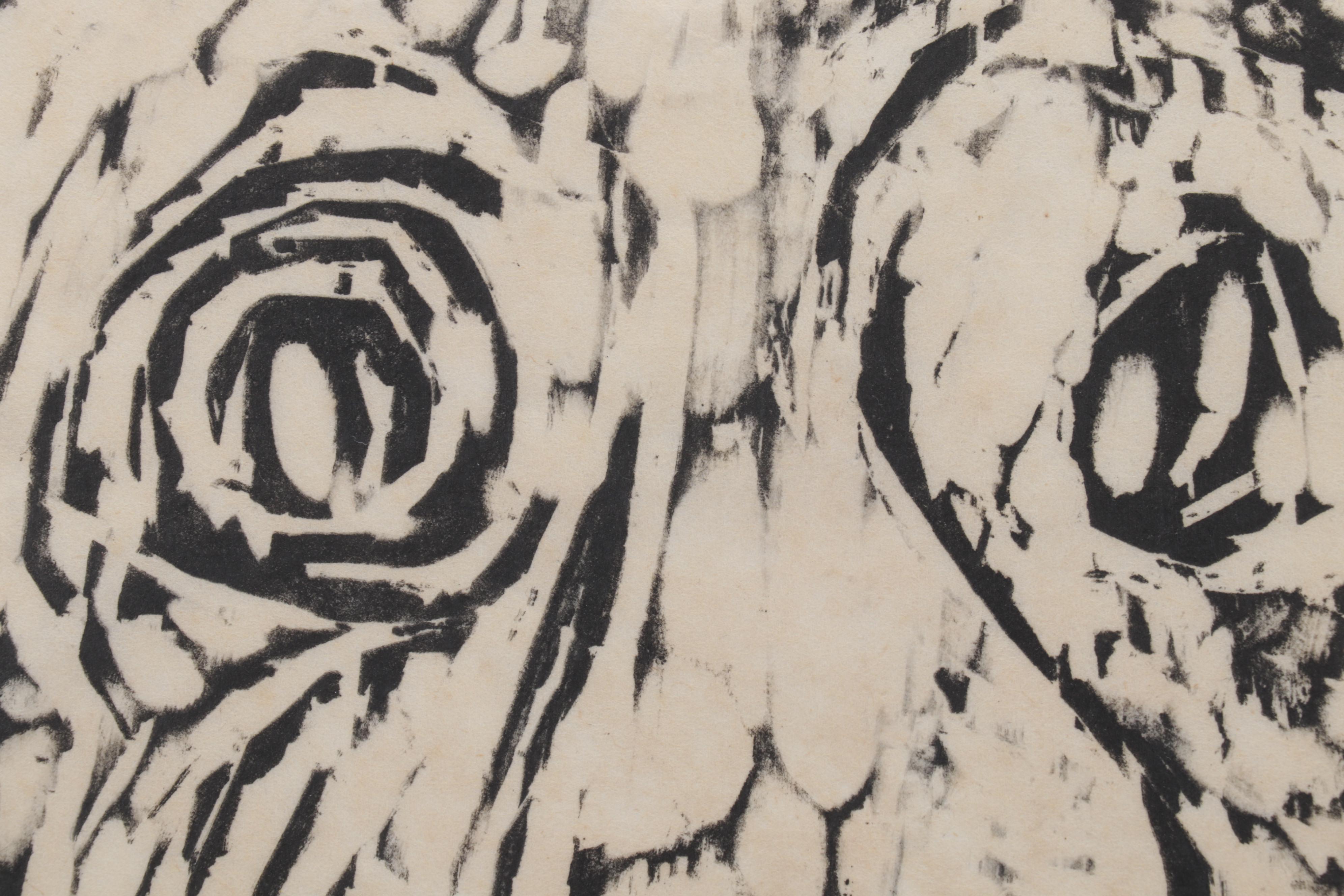 Sidney Chafetz Woodcut "Publicity Photo of a Pianist," 1955