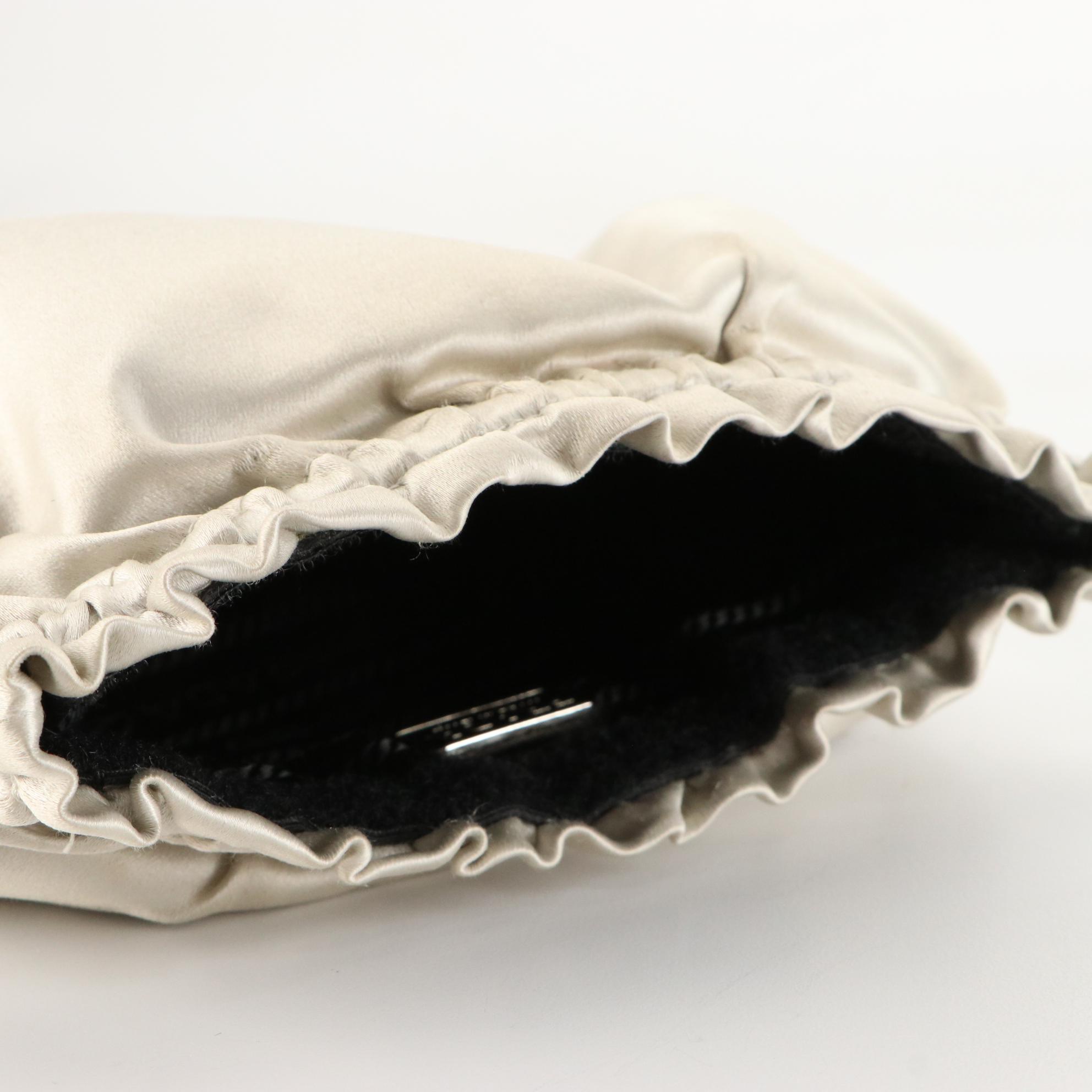 Prada Satin Ruffle Clutch