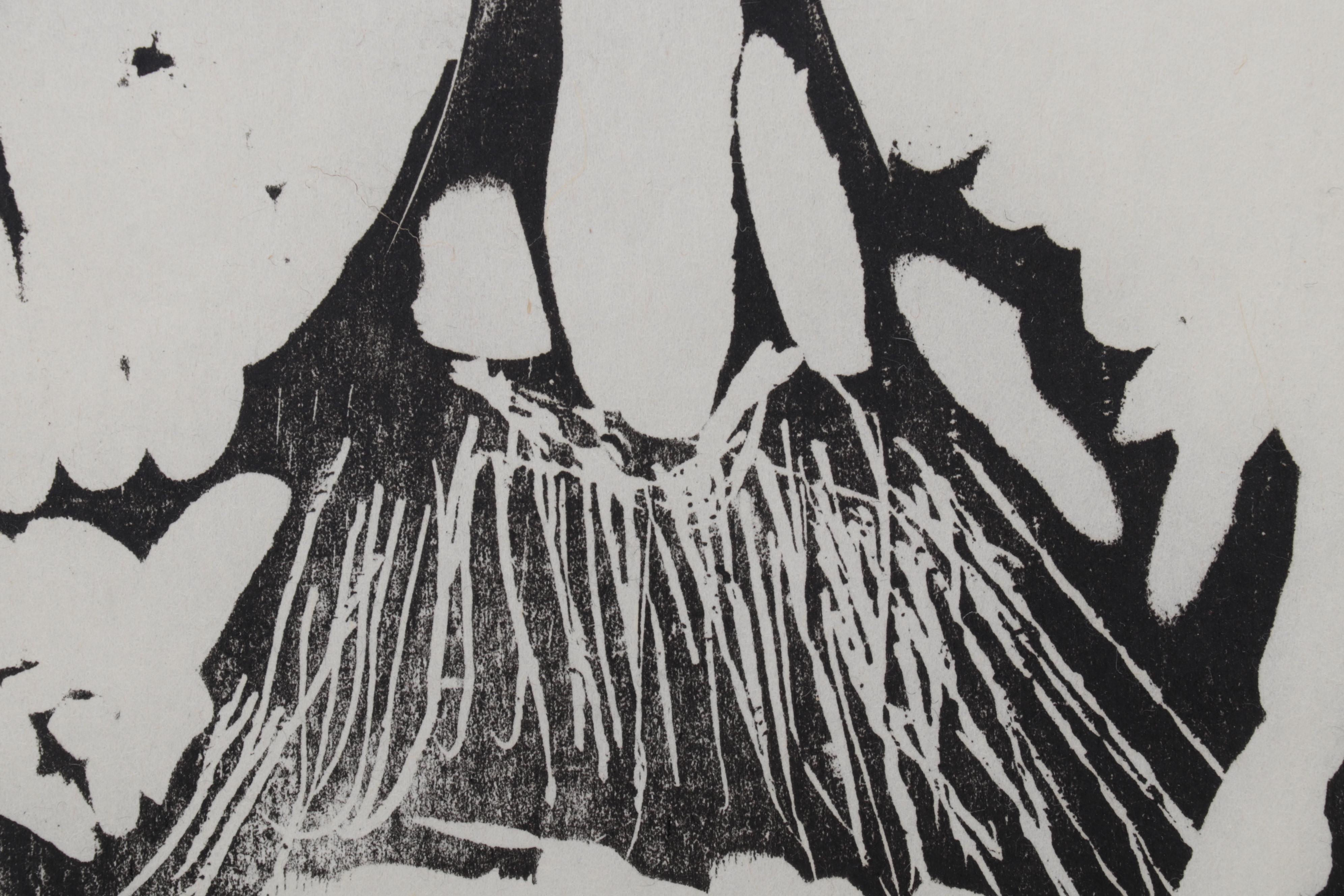 Sidney Chafetz Woodcut "Saroyan," 1970