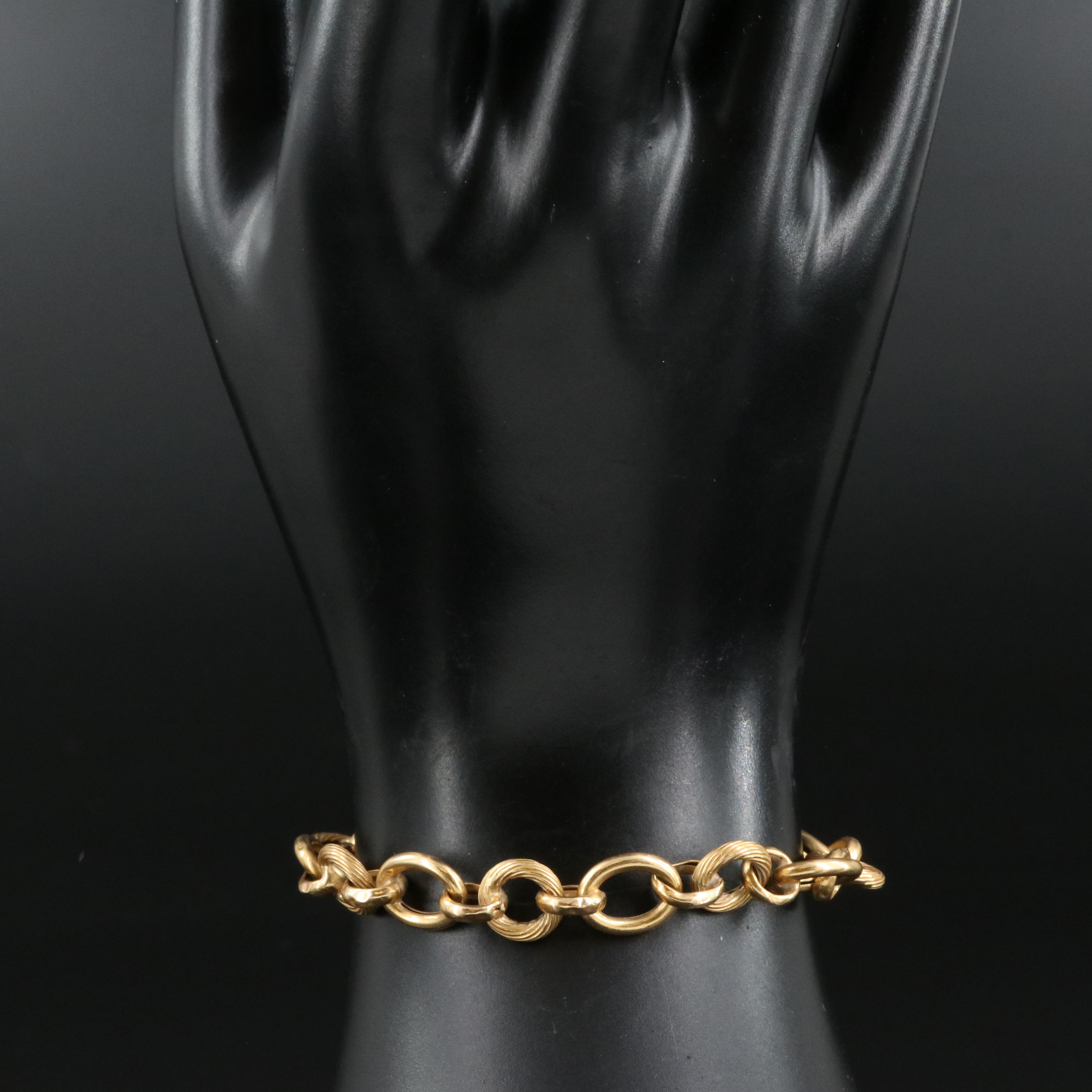 Italian 18K Fancy Link Bracelet